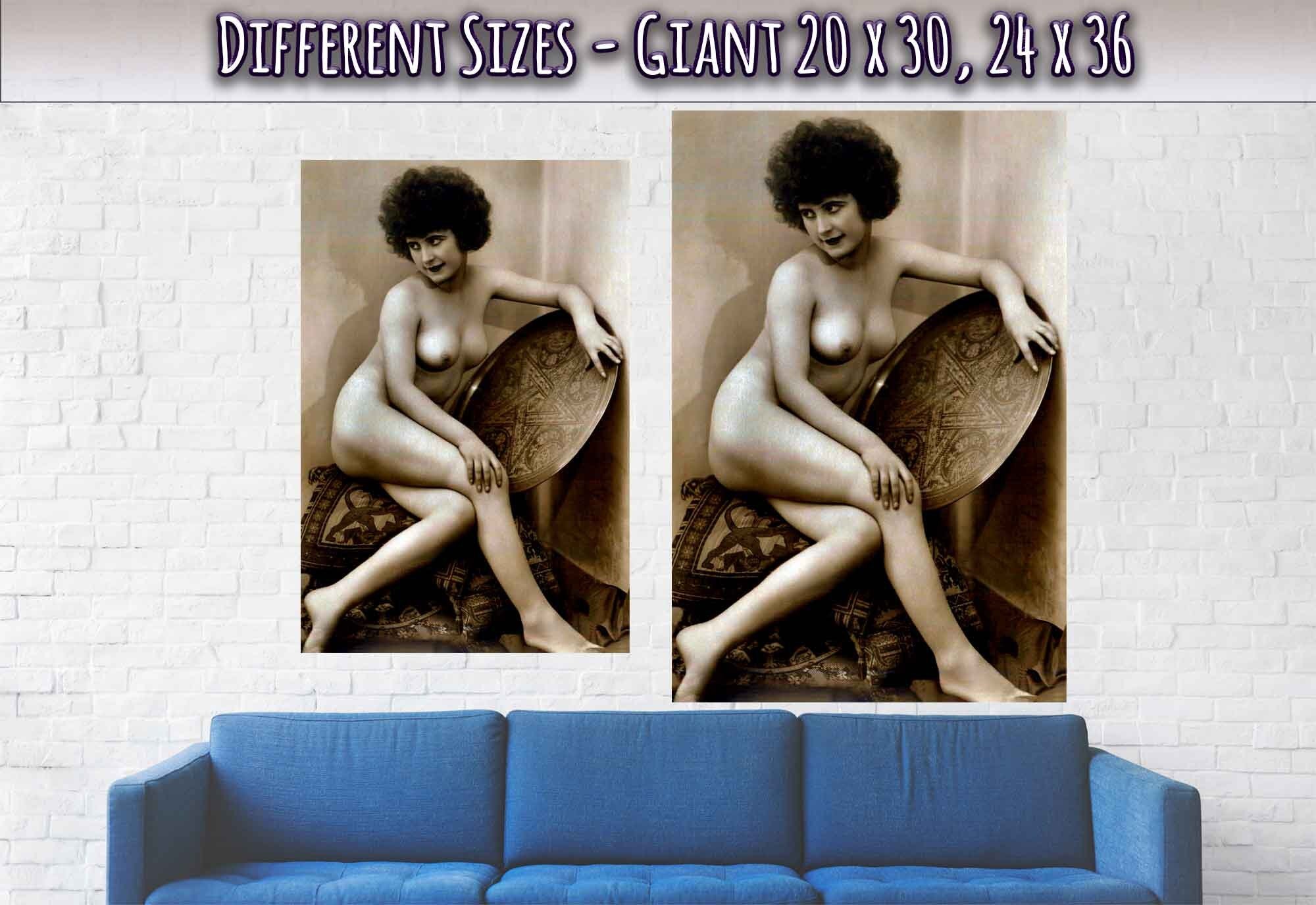 Victorian Erotica Nude Poster Topless Vintage Victorian Erotica Pin Up - WallArtPrints4U