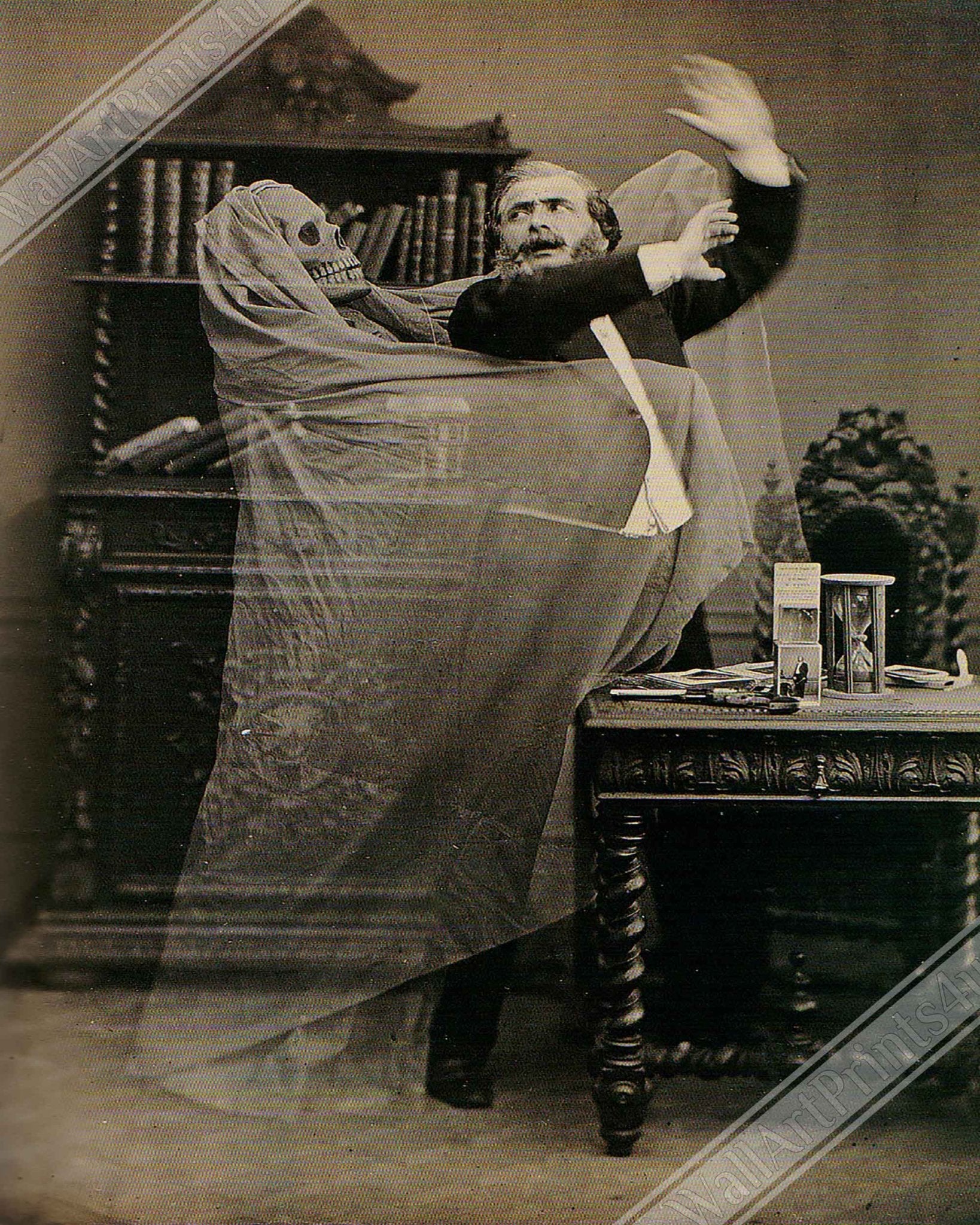 Victorian Ghost Photo Framed Print - Eugene Thiebault - Victorian Ghost Framed Spooky Halloween Photo - WallArtPrints4U