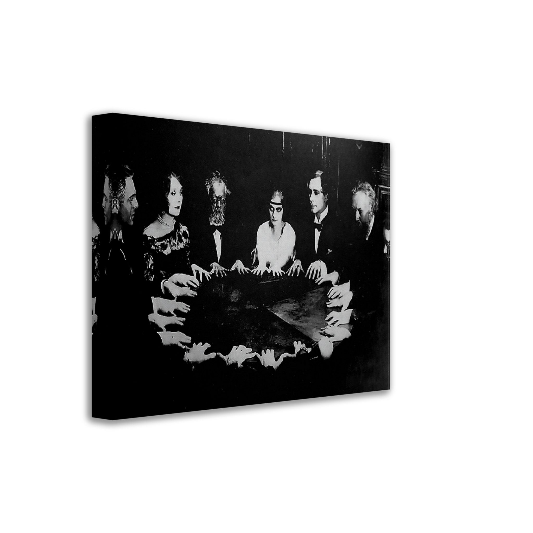 Victorian Ghost Seance Scene Canvas - Ghostly Victorian Seance Canvas Print - WallArtPrints4U