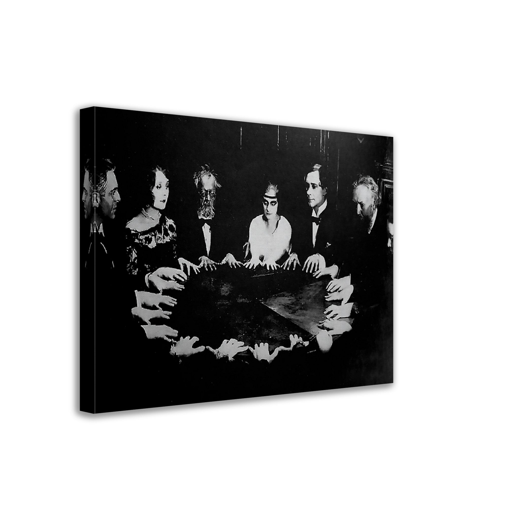 Victorian Ghost Seance Scene Canvas - Ghostly Victorian Seance Canvas Print - WallArtPrints4U