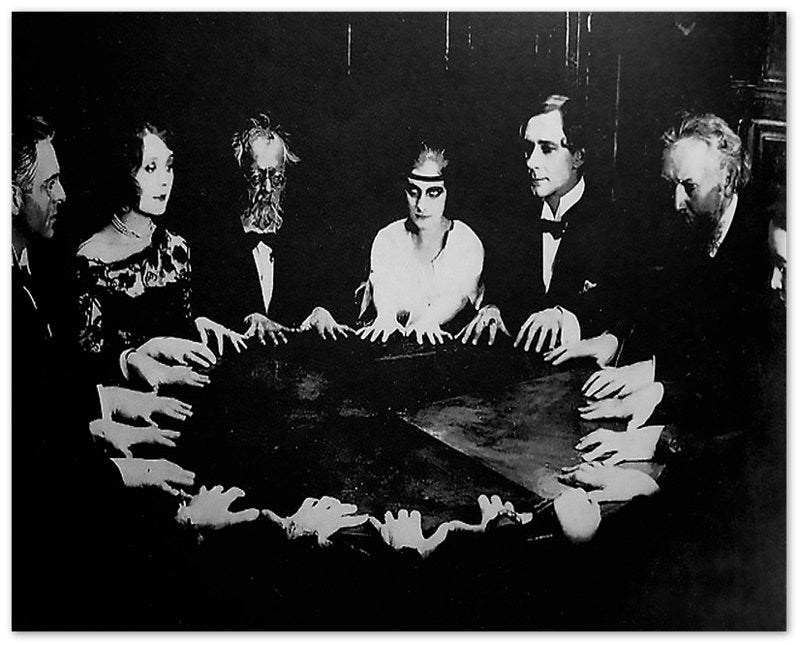 Victorian Ghost Seance Scene Poster - Ghostly Victorian Seance Print - WallArtPrints4U