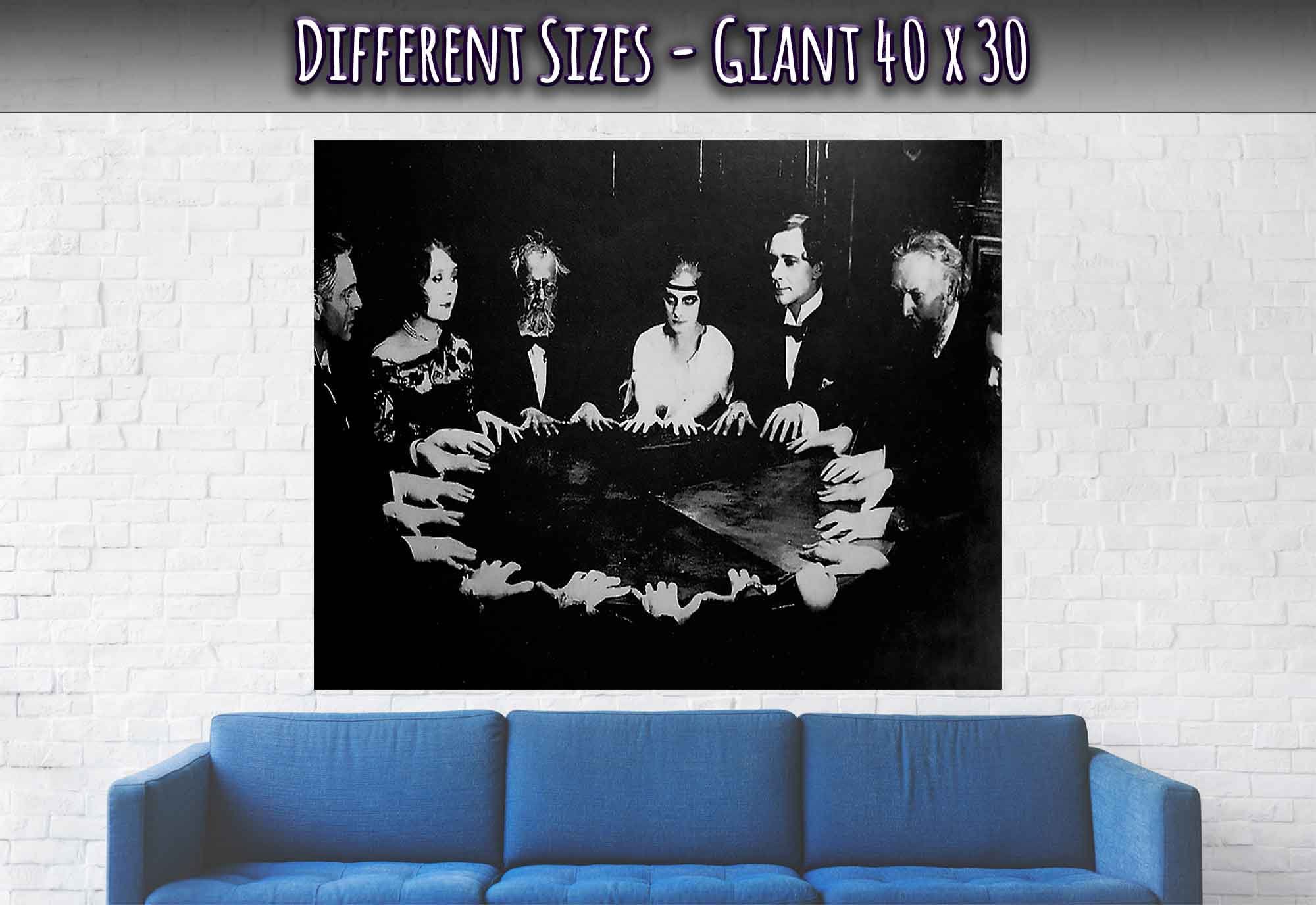 Victorian Ghost Seance Scene Poster - Ghostly Victorian Seance Print - WallArtPrints4U