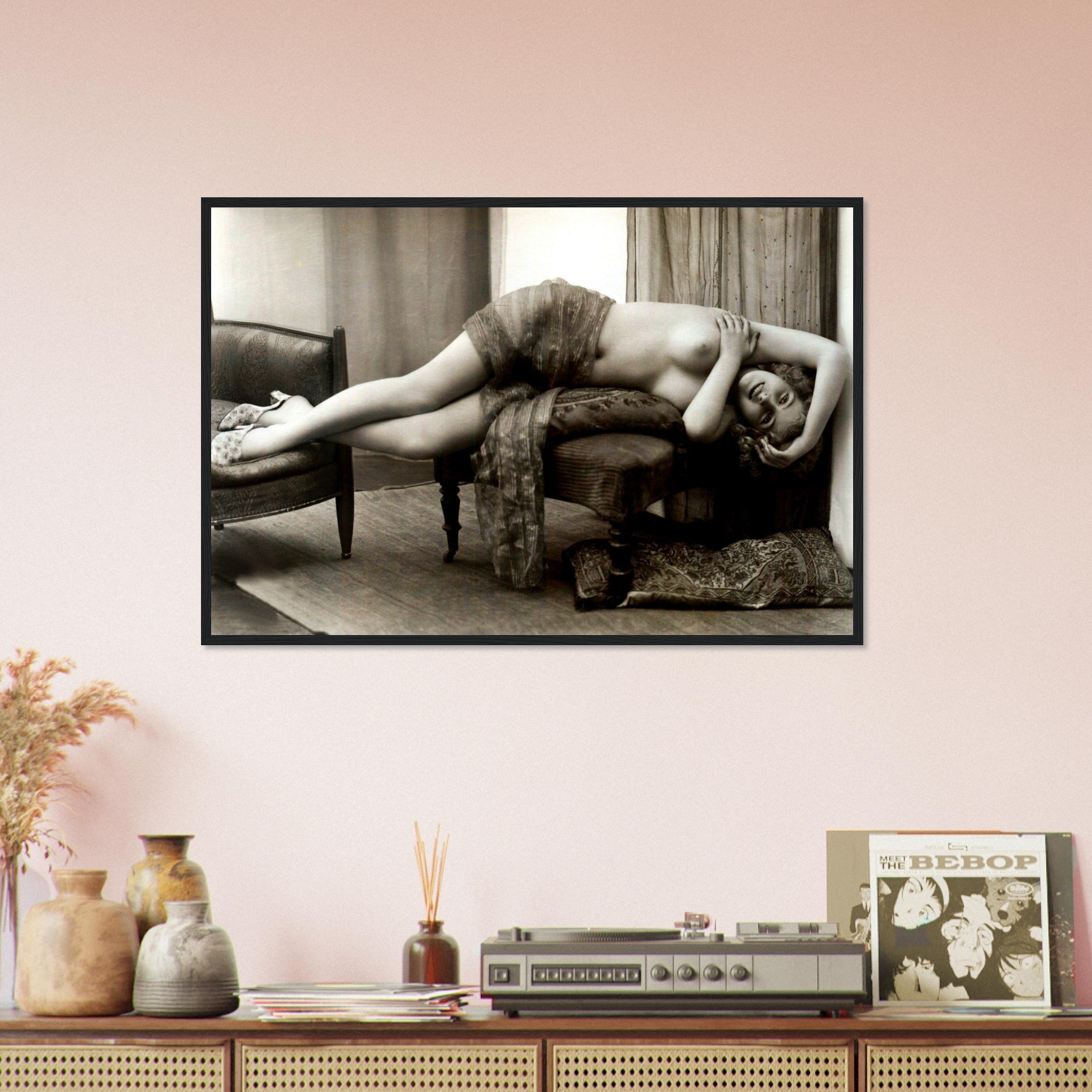 Victorian Nude Erotica Framed Vintage Victorian Bathroom Living Room Erotica Pin Up - WallArtPrints4U