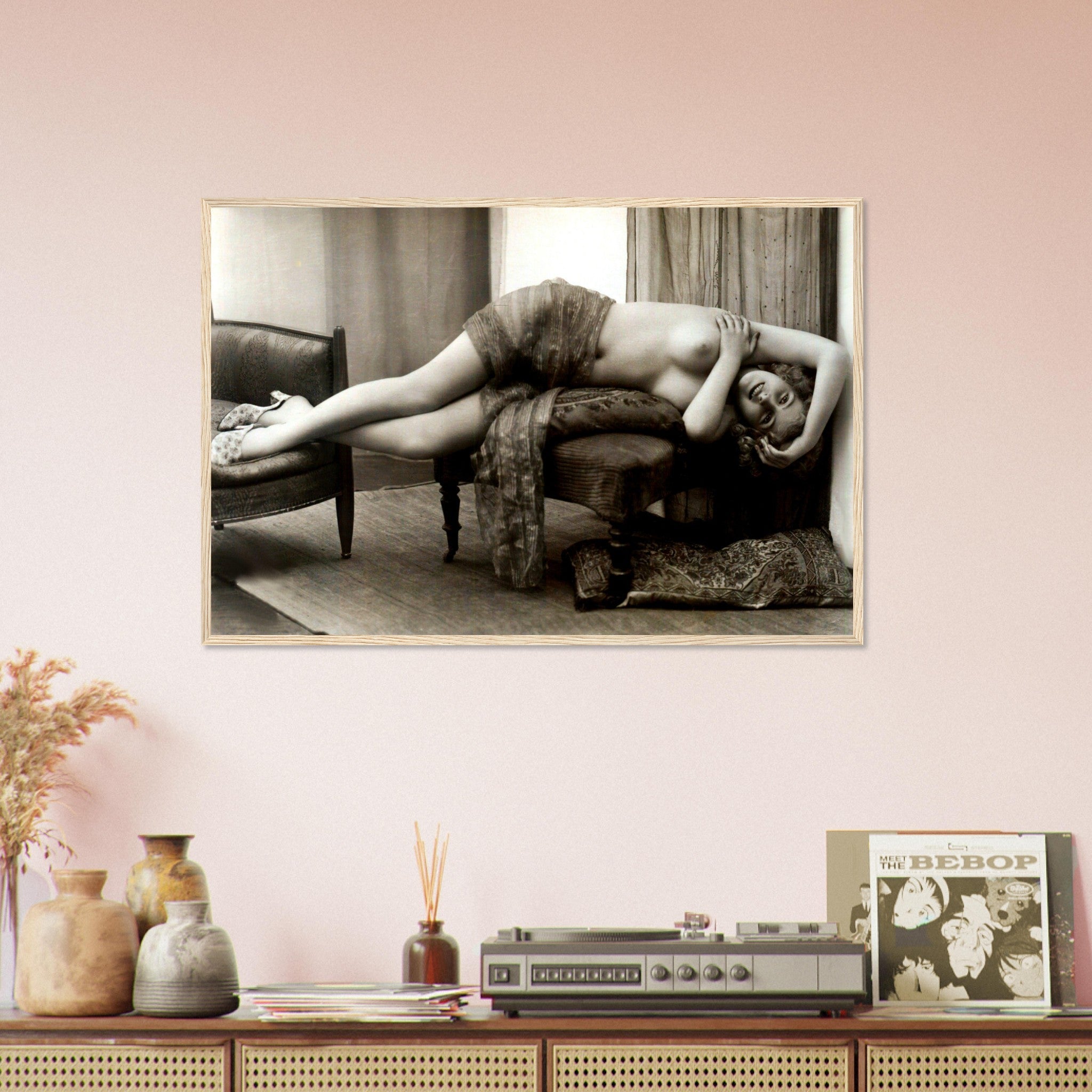 Victorian Nude Erotica Framed Vintage Victorian Bathroom Living Room Erotica Pin Up - WallArtPrints4U