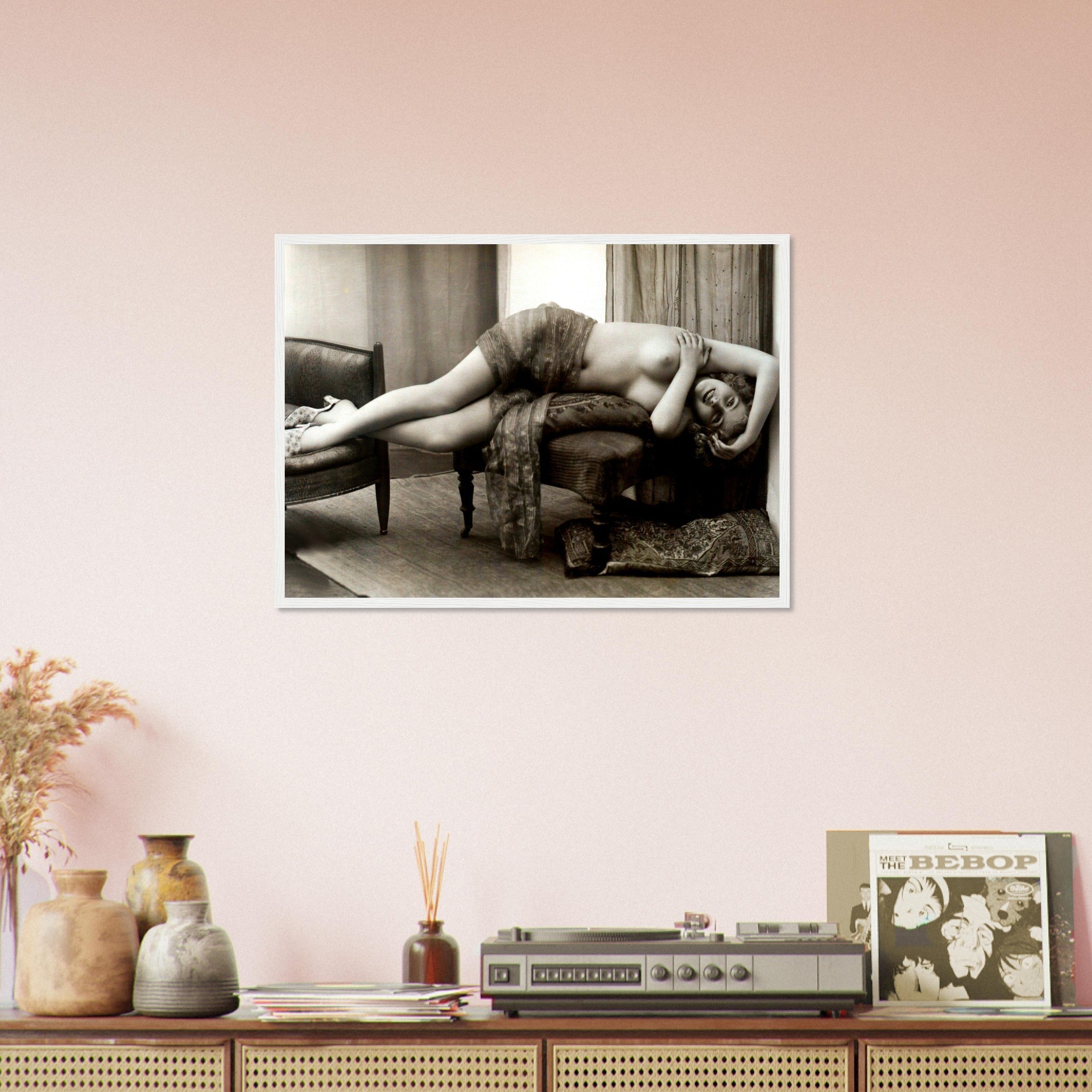 Victorian Nude Erotica Framed Vintage Victorian Bathroom Living Room Erotica Pin Up - WallArtPrints4U