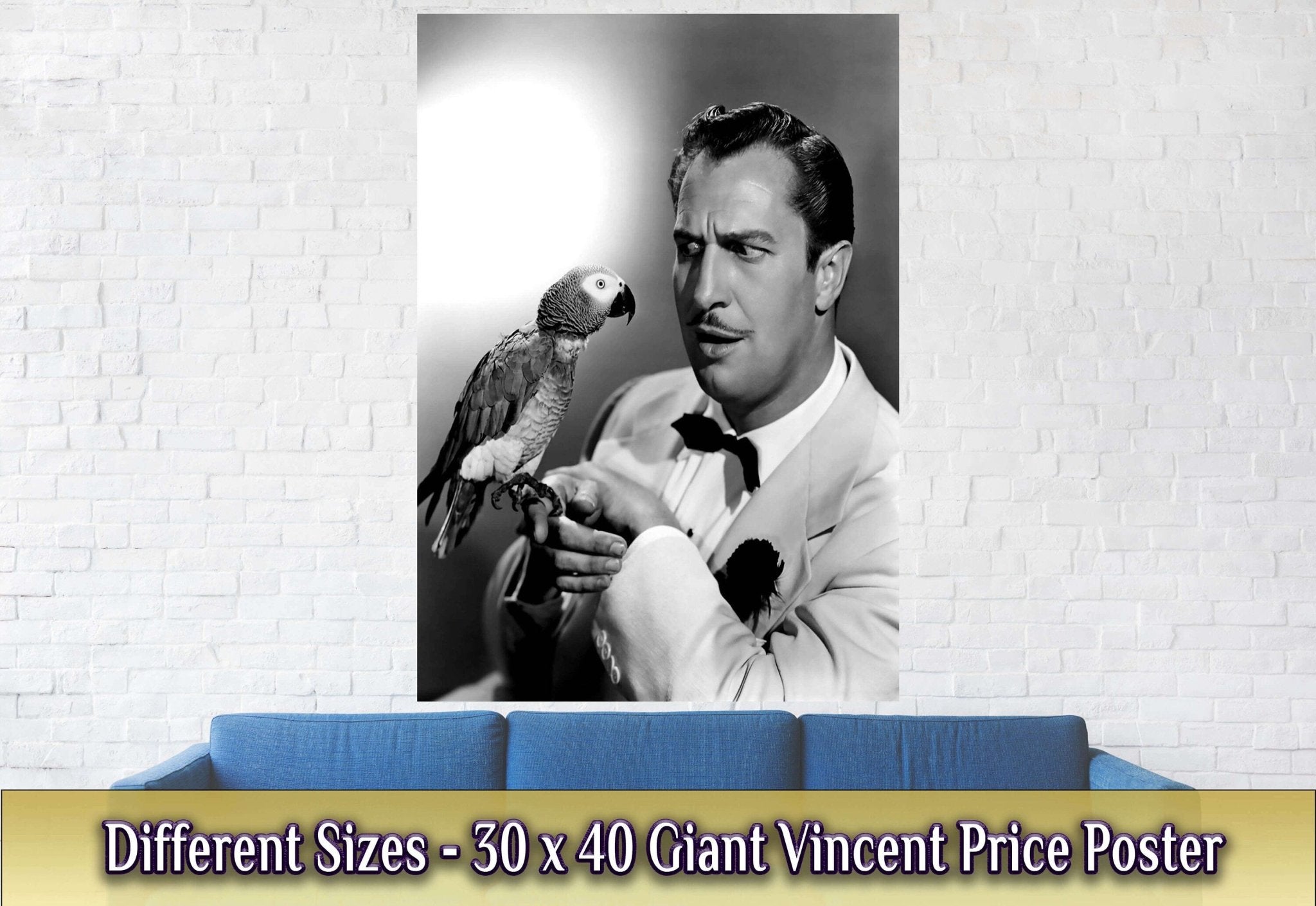 Vincent Price Poster, Horror Anti Hero - Iconic Vincent Price Print - Legends Of Hollywood Silver Screen Star - WallArtPrints4U