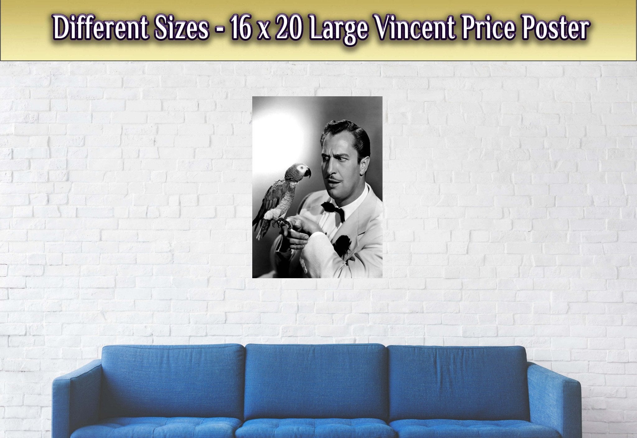 Vincent Price Poster, Horror Anti Hero - Iconic Vincent Price Print - Legends Of Hollywood Silver Screen Star - WallArtPrints4U