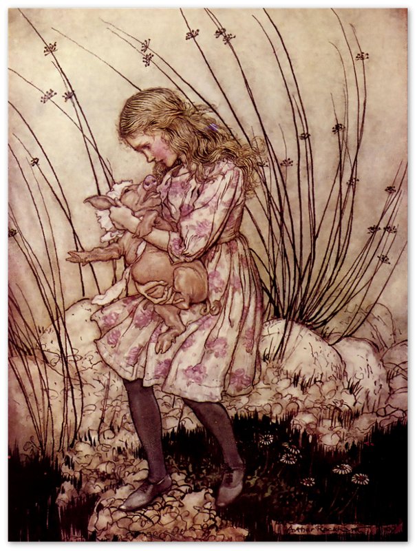 Alice Im Wunderland Kunstdruck – Vintage Poster 'Der Verrückte Hutmacher' A3, Ungerahmt