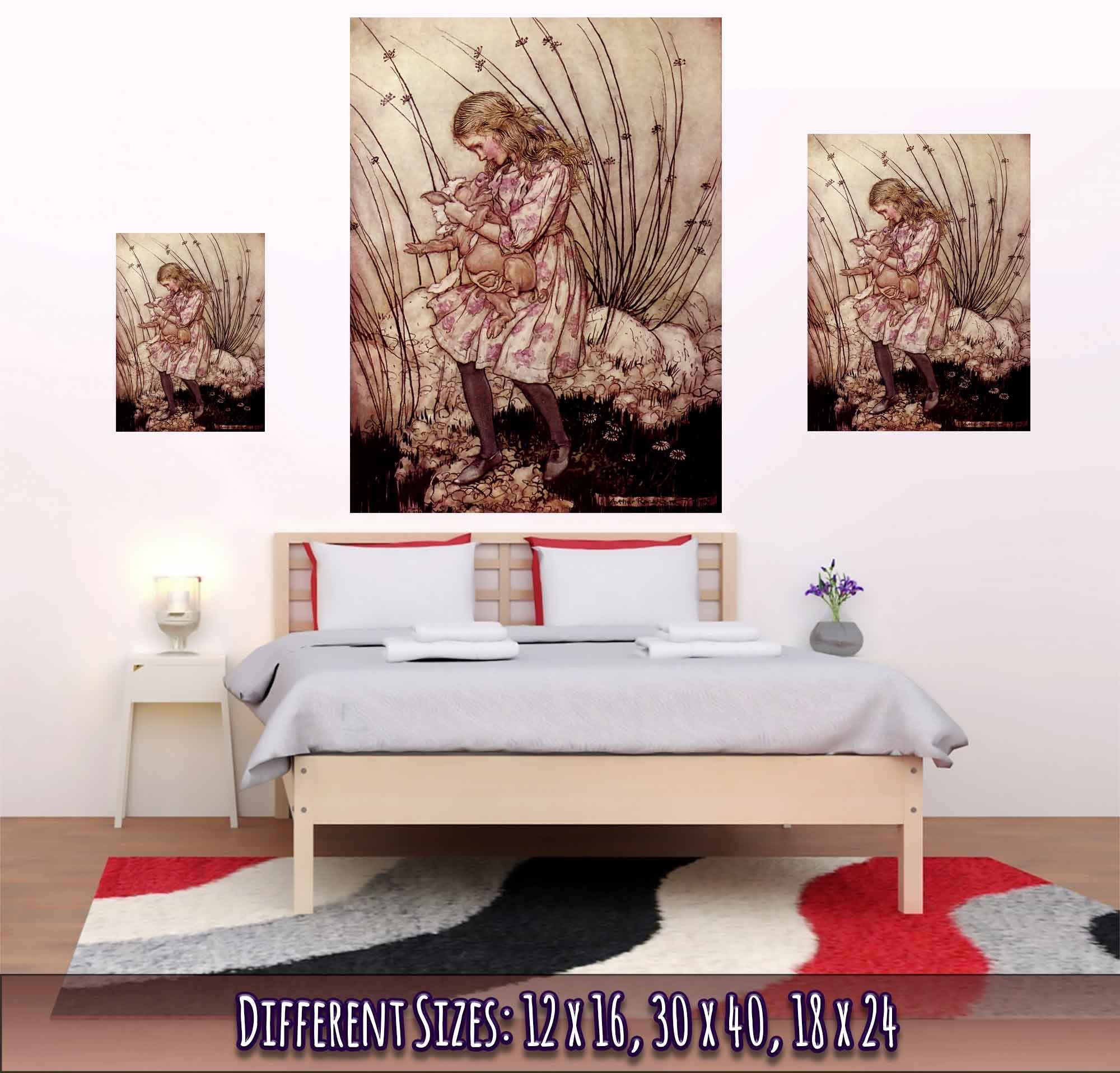 Vintage Alice In Wonderland Poster - Arthur Rackham Pig Baby - Arthur Rackham Print - Alice With Pigbaby - WallArtPrints4U