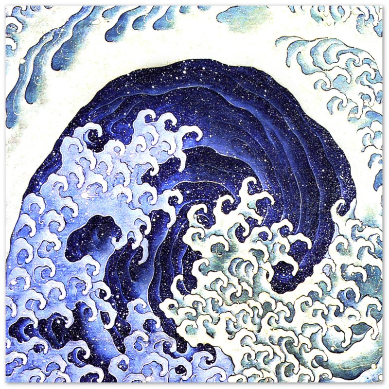 Vintage Bathroom Poster - Feminine Wave Print, Katsushika Hokusai Circa 1835 - WallArtPrints4U