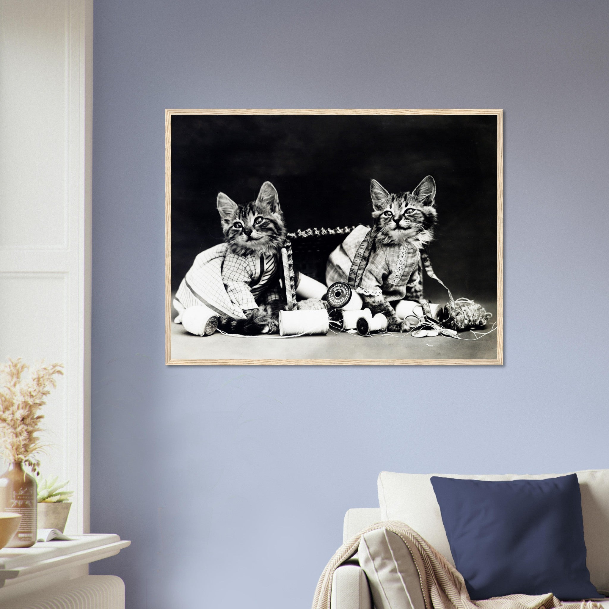 Vintage Cute Kitten Framed Mischief Makers - Cute Kitten Cat Framed Print - Vintage Cat Kitten Framed - WallArtPrints4U