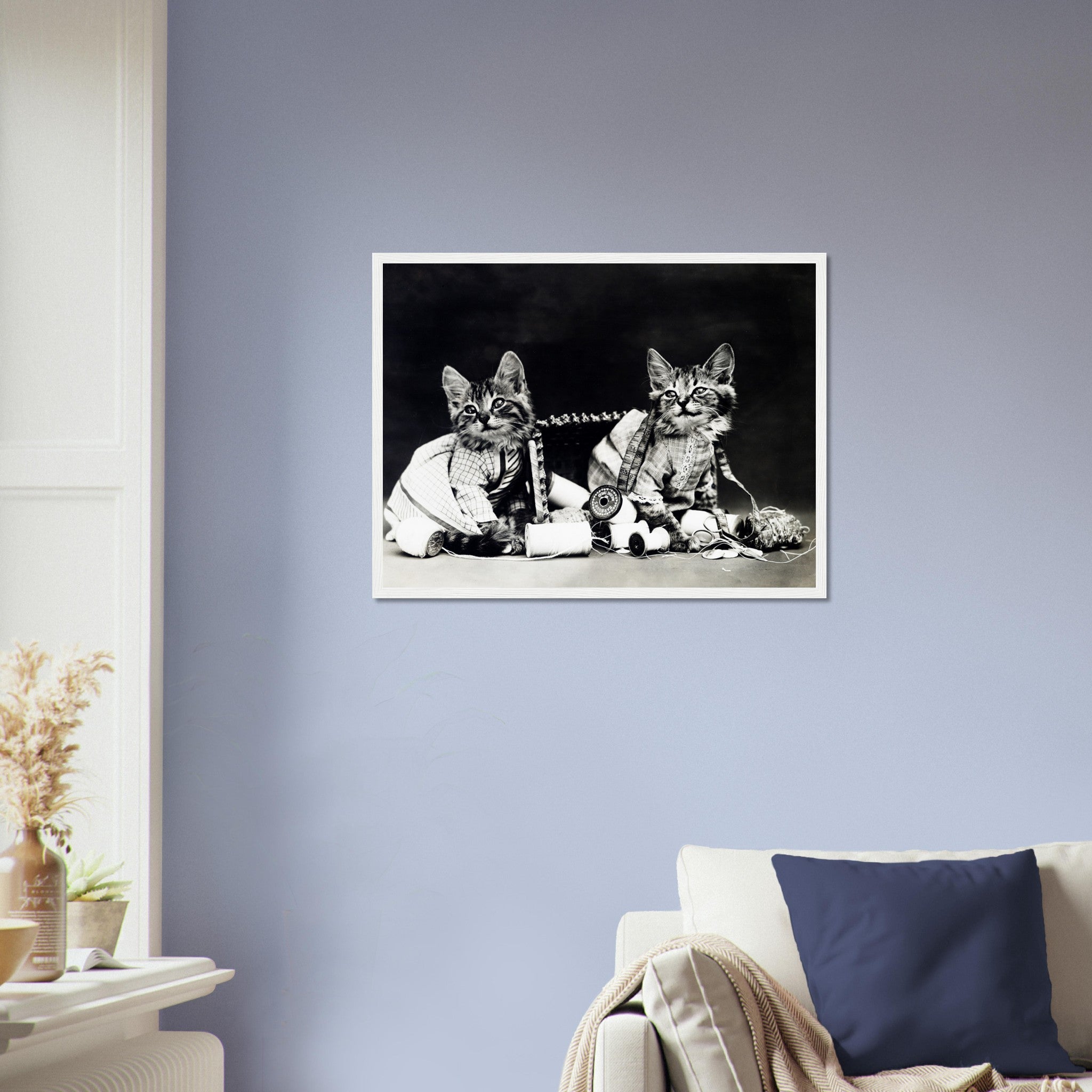 Vintage Cute Kitten Framed Mischief Makers - Cute Kitten Cat Framed Print - Vintage Cat Kitten Framed - WallArtPrints4U