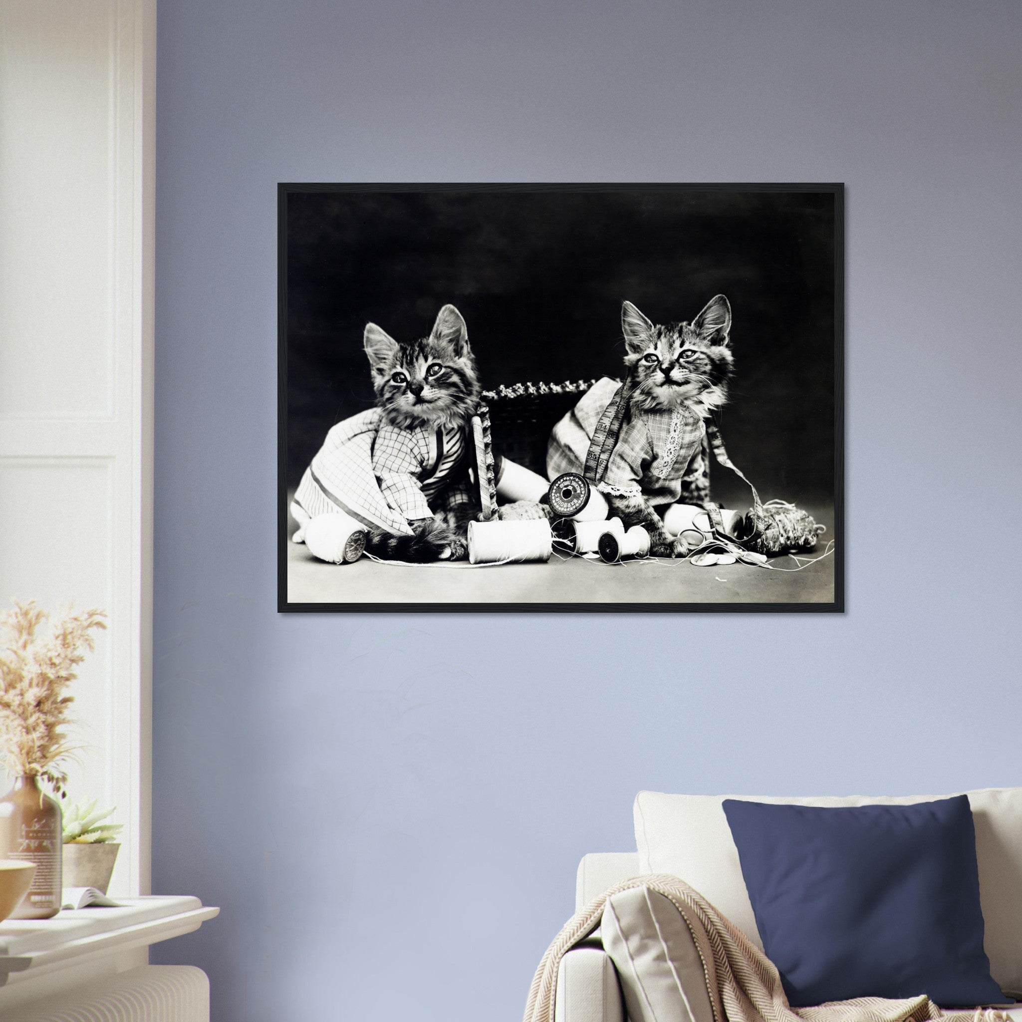 Vintage Cute Kitten Framed Mischief Makers - Cute Kitten Cat Framed Print - Vintage Cat Kitten Framed - WallArtPrints4U