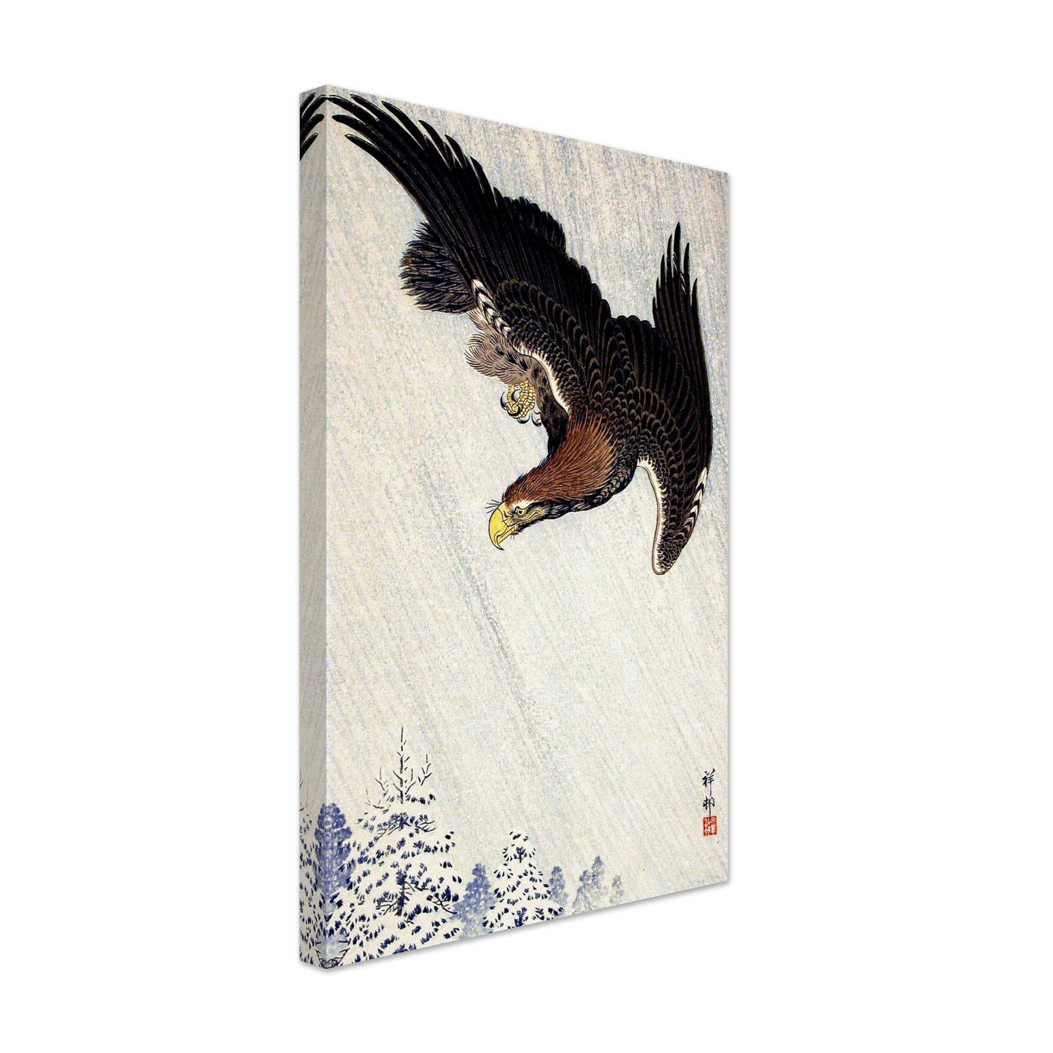 Vintage Eagle Canvas Print, Ohara Koson, Japanese Eagle Art - Vintage Eagle Canvas Print Canvas - WallArtPrints4U