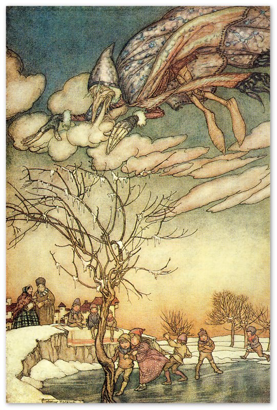 Vintage Jack Frost Poster - Arthur Rackham Jack Frost - Arthur Rackham Print - WallArtPrints4U