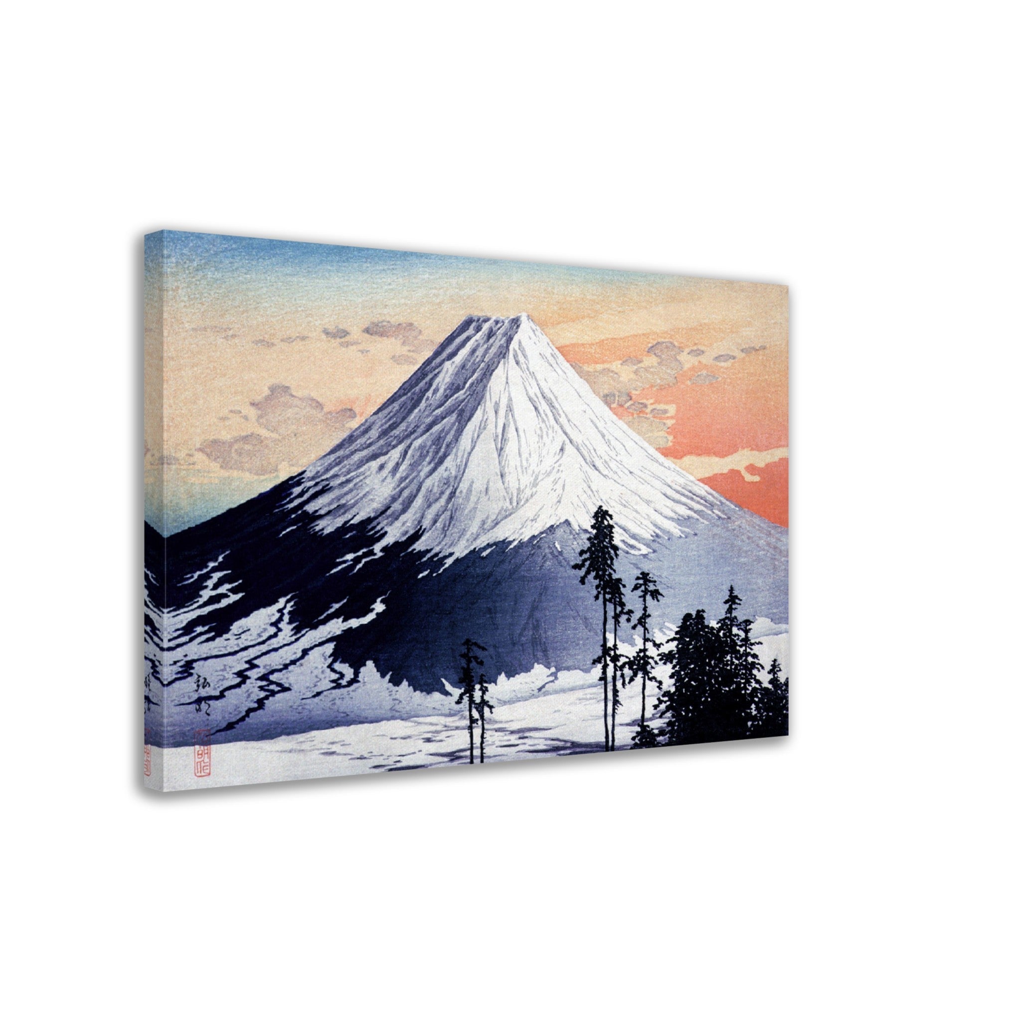 Vintage Mountain Canvas Print, Mount Fuji Canvas 1929 Hiroaki Takahash