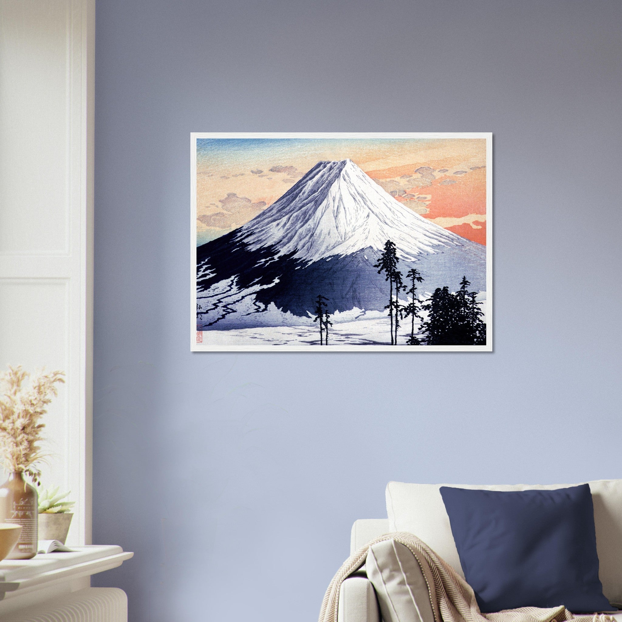 Vintage Mountain Framed Print, Mount Fuji Framed 1929 Hiroaki Takahashi - WallArtPrints4U