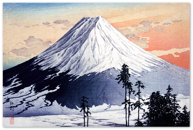 Vintage Mountain Poster, Mount Fuji Print 1929 Hiroaki Takahashi - WallArtPrints4U