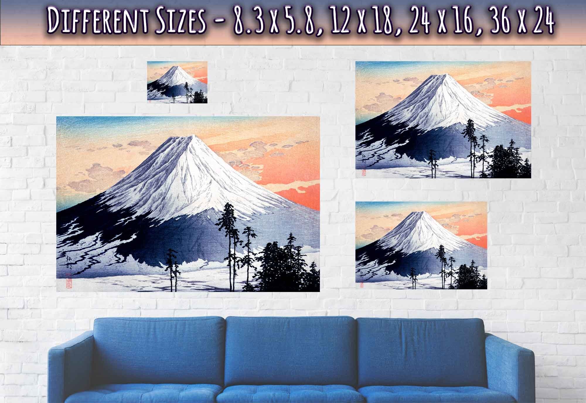 Vintage Mountain Poster, Mount Fuji Print 1929 Hiroaki Takahashi - WallArtPrints4U