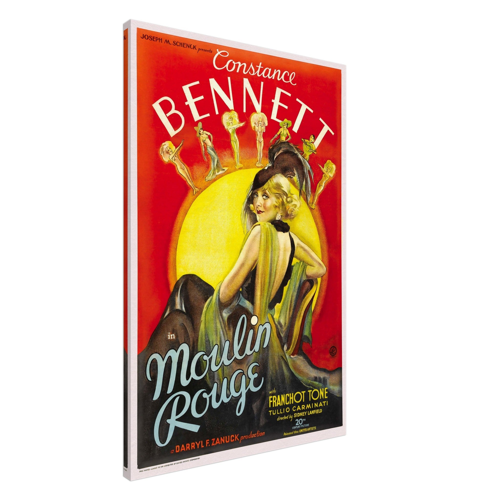 Vintage Movie Canvas, Moulin Rouge - Vintage 1934 Canvas Movie Art - Constance Bennett - WallArtPrints4U