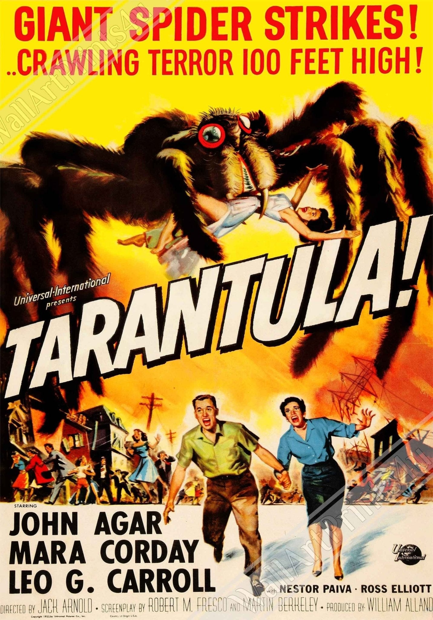 Vintage Movie Canvas Tarantula 1955 Canvas Film Art - Tarantula Canvas - WallArtPrints4U