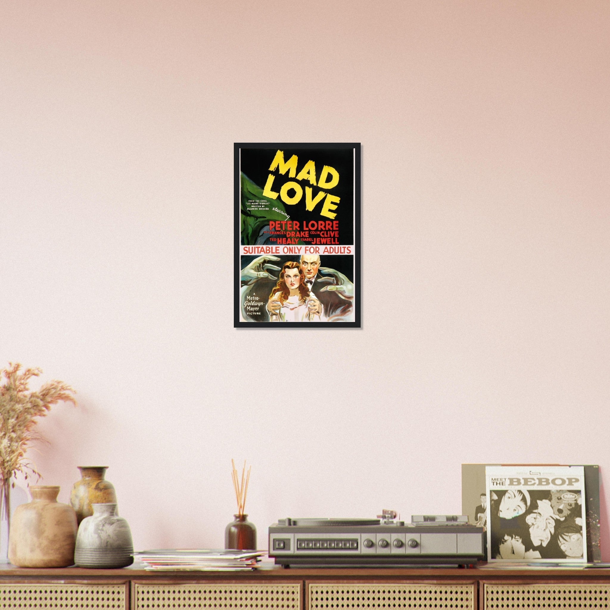 Vintage Movie Framed, Mad Love - Vintage 1935 Framed Movie Art - Peter Lorre, Frances Drake - WallArtPrints4U