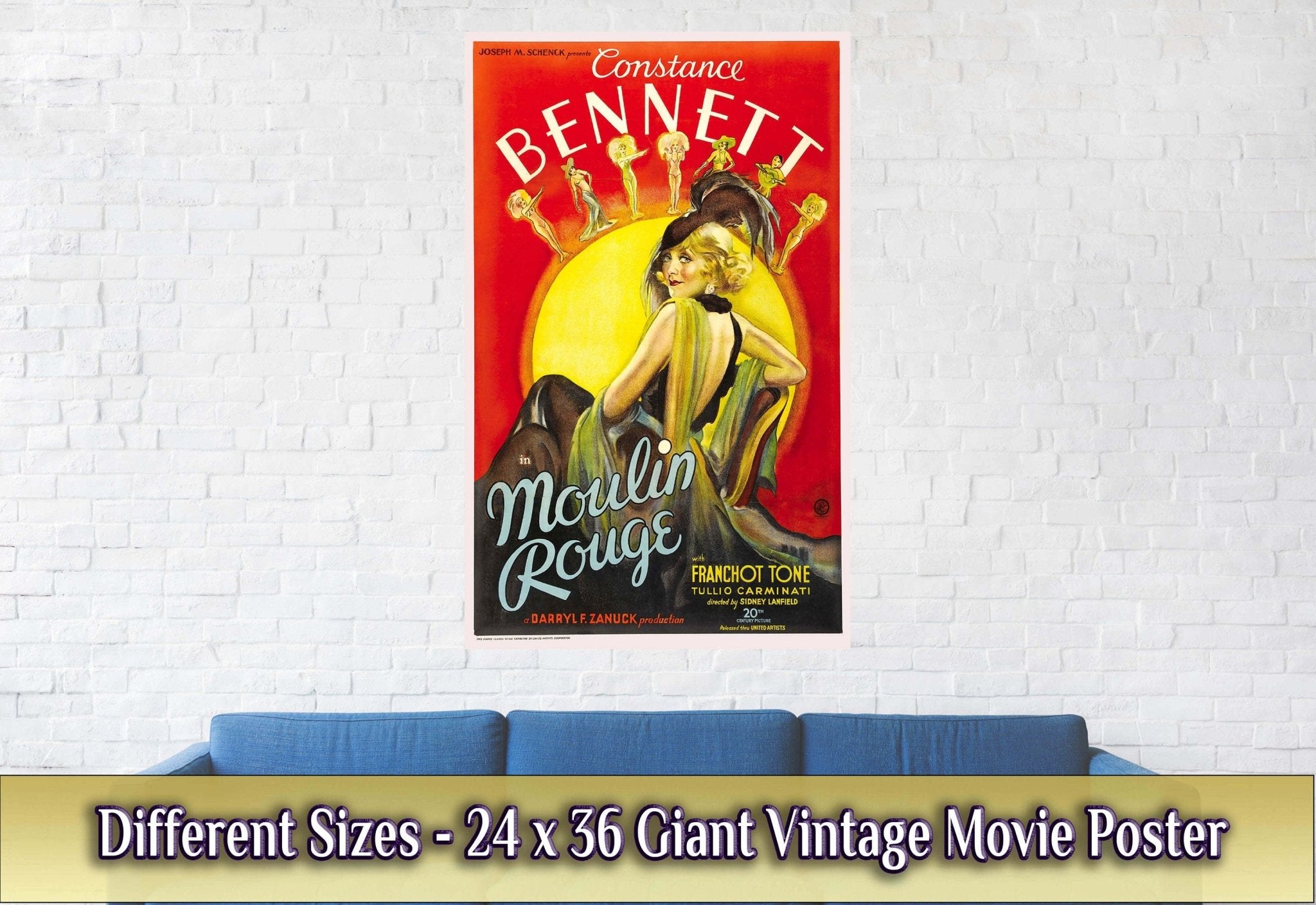 Vintage Movie Poster, Moulin Rouge - Vintage 1934 Poster Movie Art - Constance Bennett - WallArtPrints4U