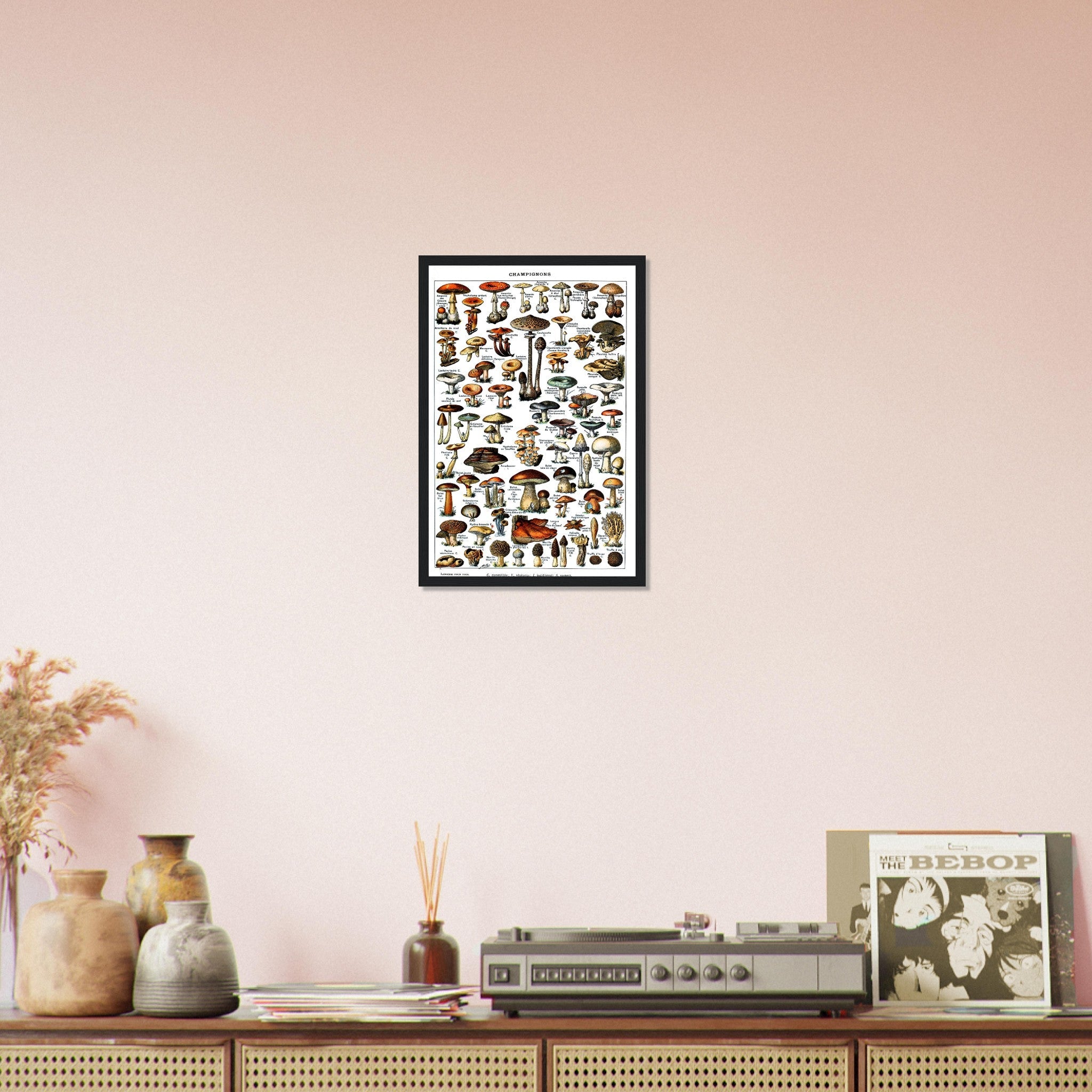 Vintage Mushroom Framed - Adolphe Millot Champignons Pour Tous Framed Print - WallArtPrints4U