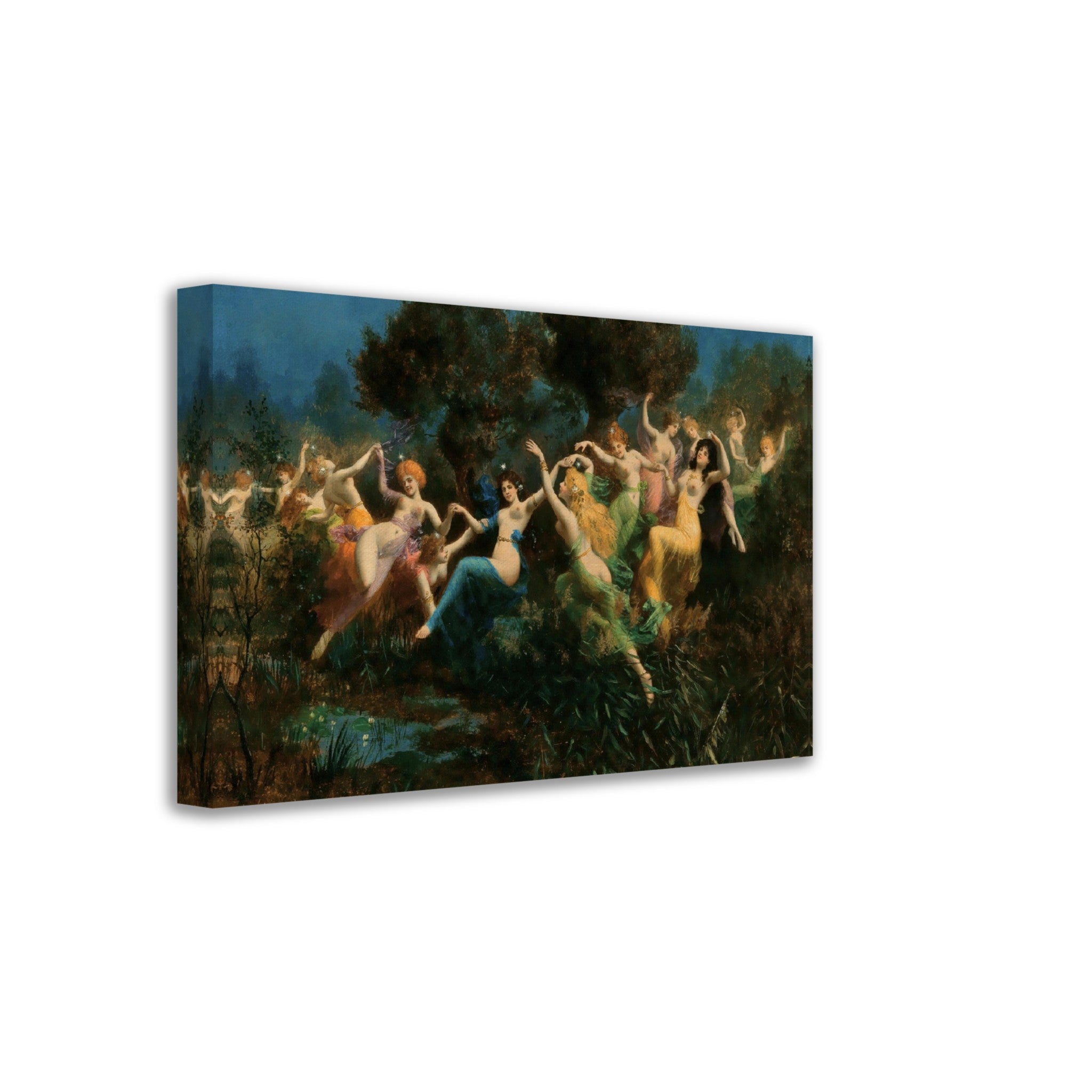 Vintage Nymphs Canvas Moritz Stifter Painting Nymphs Canvas Print Circa 1887 - WallArtPrints4U