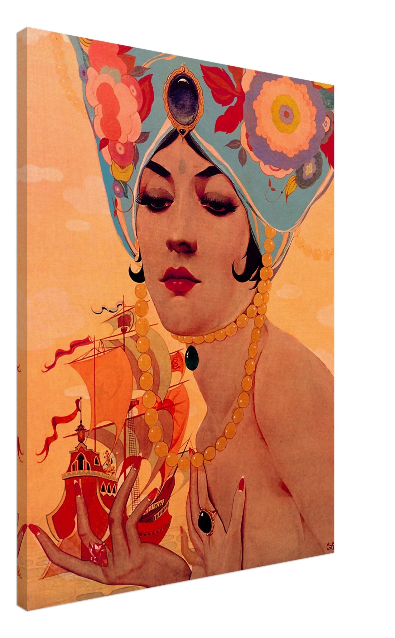 Vintage Pin Up Girl Canvas, Alberto Vargas, Scheherazade Persian Queen