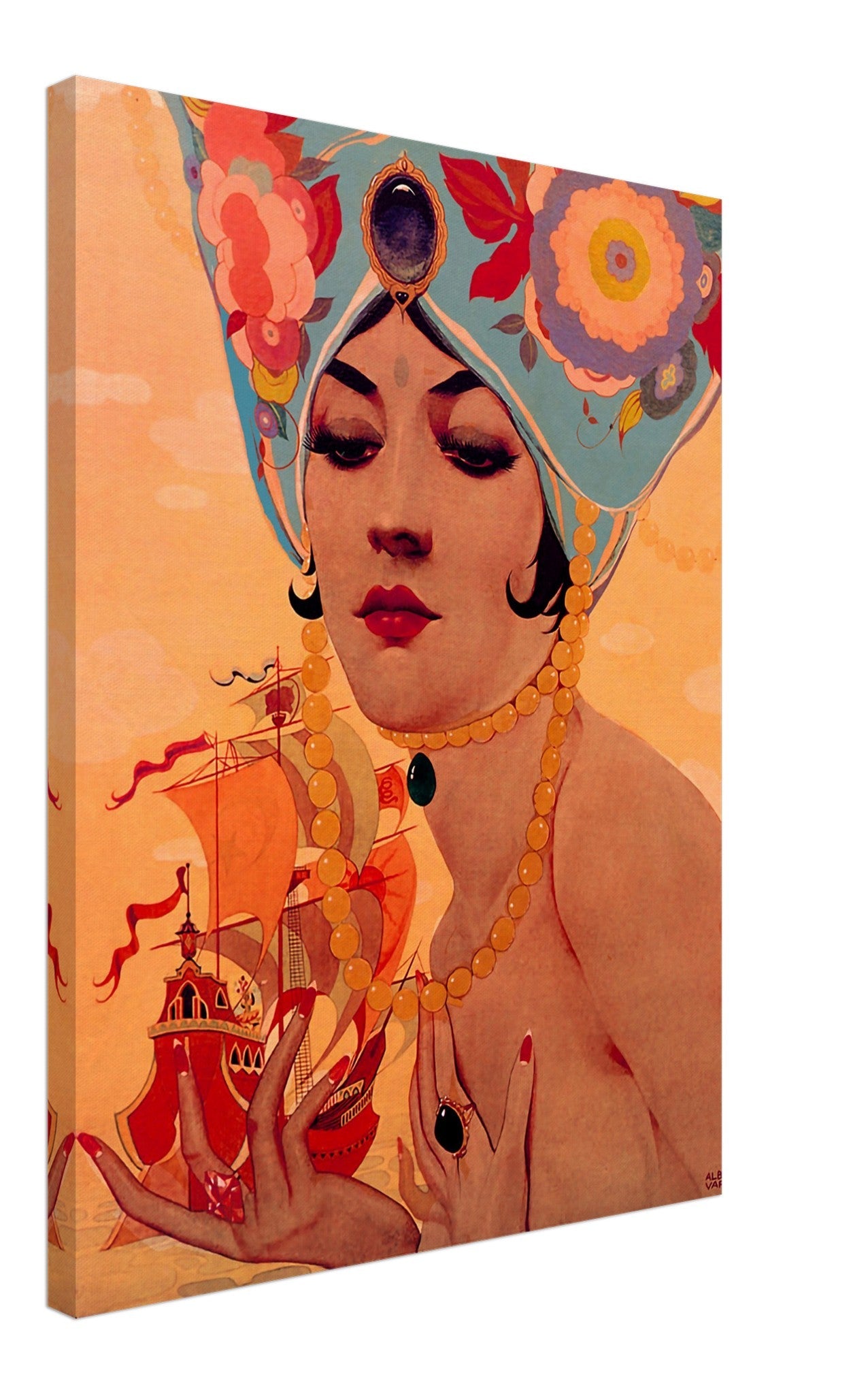 Vintage Pin Up Girl Canvas, Alberto Vargas, Scheherazade Persian Queen - Vintage Art - Retro Pin Up Girl Canvas Print - WallArtPrints4U