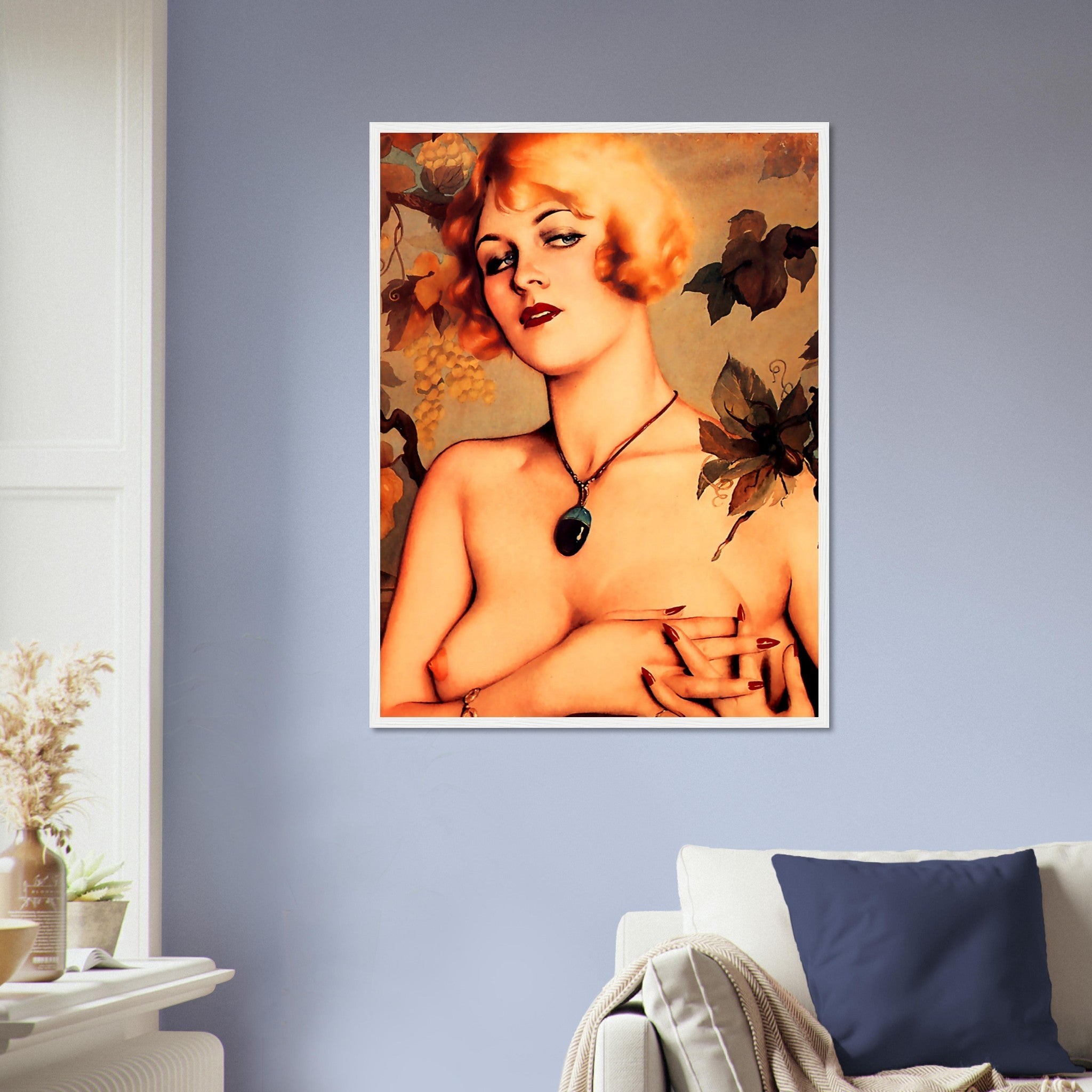 Vintage Pin Up Girl Framed, Alberto Vargas, Partial Nude - Vintage Art - Retro Pin Up Girl Framed Print - WallArtPrints4U