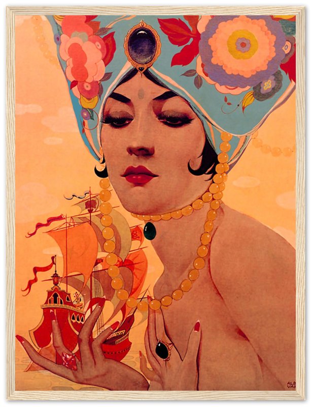 Vintage Pin Up Girl Framed, Alberto Vargas, Scheherazade Persian Queen - Vintage Art - Retro Pin Up Girl Framed Print - WallArtPrints4U