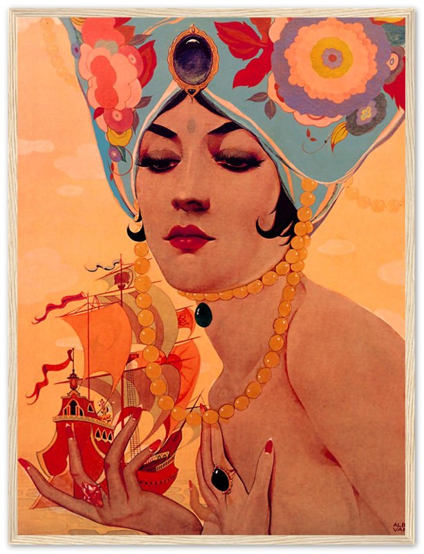 Vintage Pin Up Girl Framed, Alberto Vargas, Scheherazade Persian Queen - Vintage Art - Retro Pin Up Girl Framed Print - WallArtPrints4U