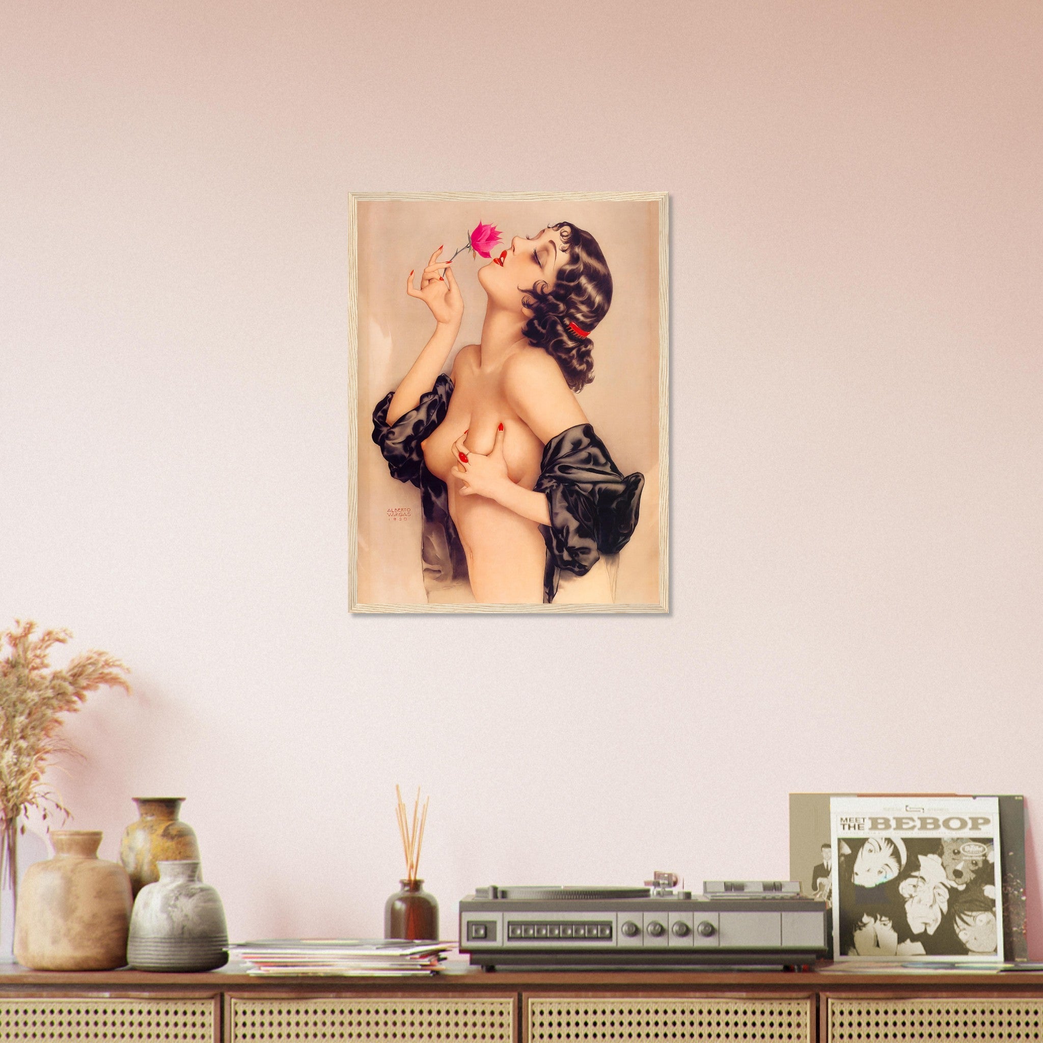 Vintage Pin Up Girl Framed Print, Alberto Vargas, Olive Thomas Pin Up Retro Print - From 1920 - WallArtPrints4U