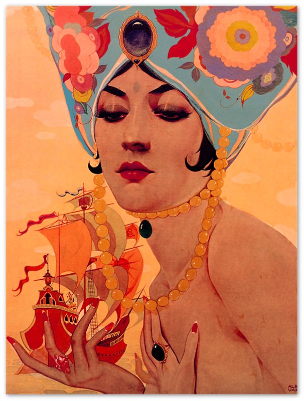 Vintage Pin Up Girl Poster, Alberto Vargas, Scheherazade Persian Queen - Vintage Art - Retro Pin Up Girl Print - WallArtPrints4U