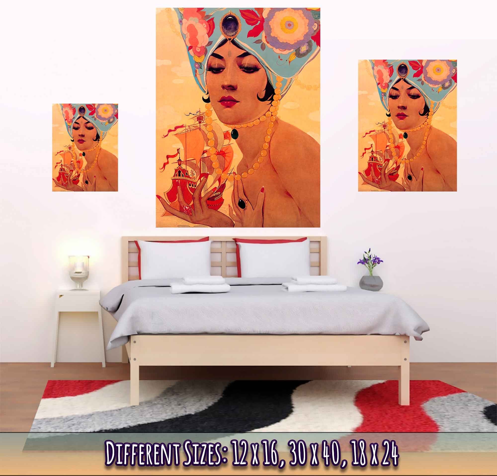 Vintage Pin Up Girl Poster, Alberto Vargas, Scheherazade Persian Queen