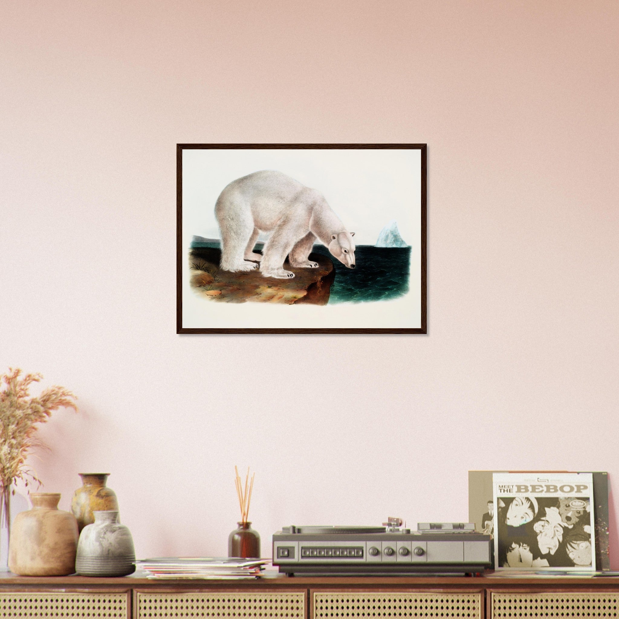 Vintage Polar Bear Framed, John Woodhouse Audubon, Vintage Polar Bear Art - Vintage Polar Bear Framed Print - WallArtPrints4U