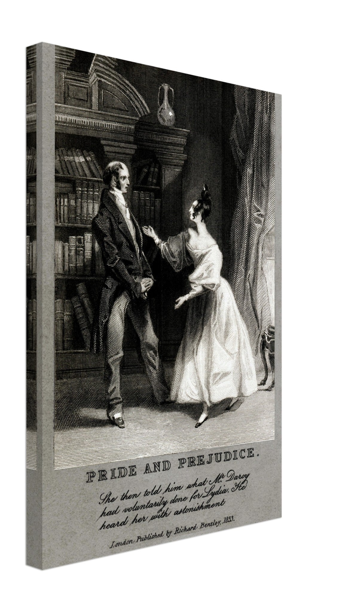 Vintage Pride And Prejudice Canvas From 1833 - Pride And Prejudice Canvas Print - WallArtPrints4U