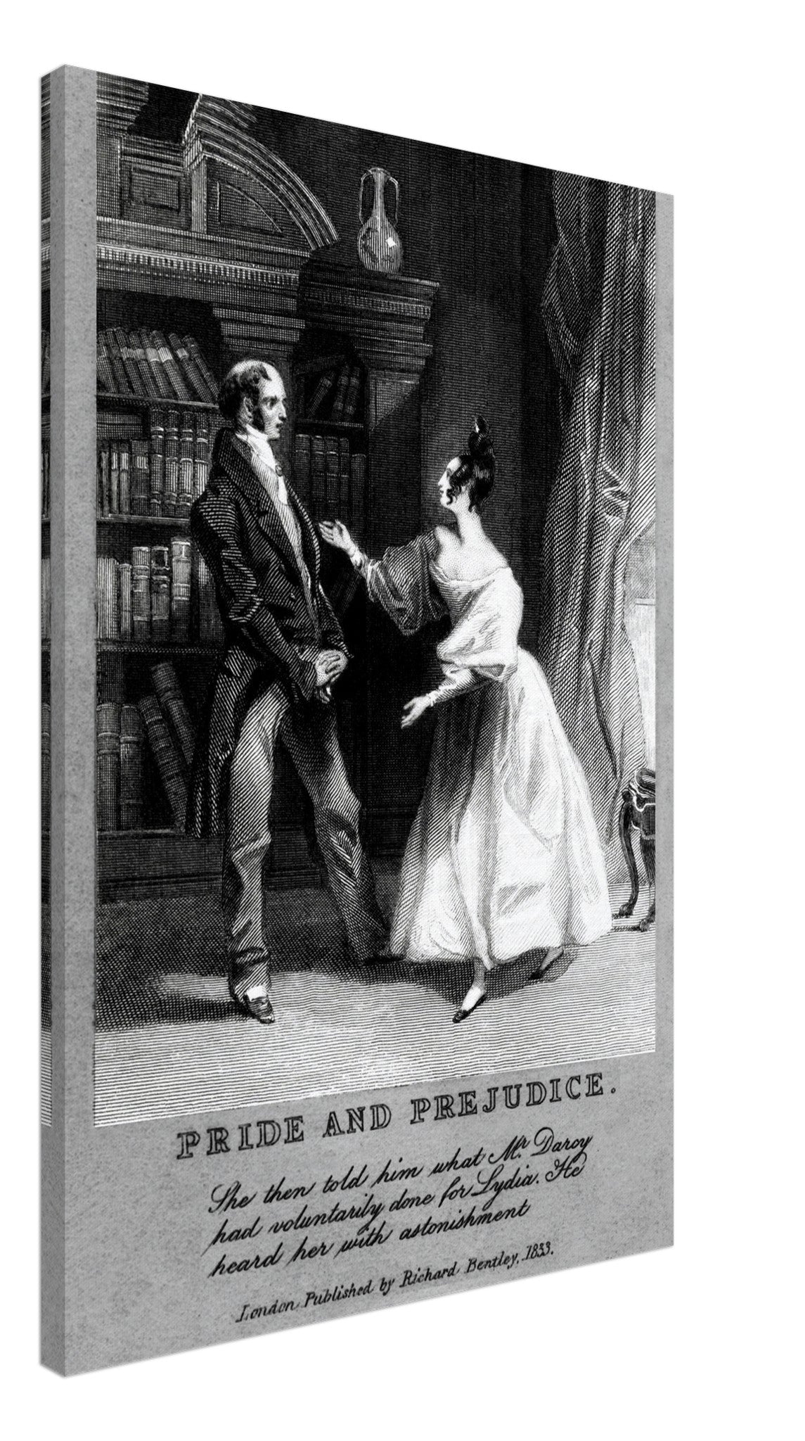 Vintage Pride And Prejudice Canvas From 1833 - Pride And Prejudice Canvas Print - WallArtPrints4U