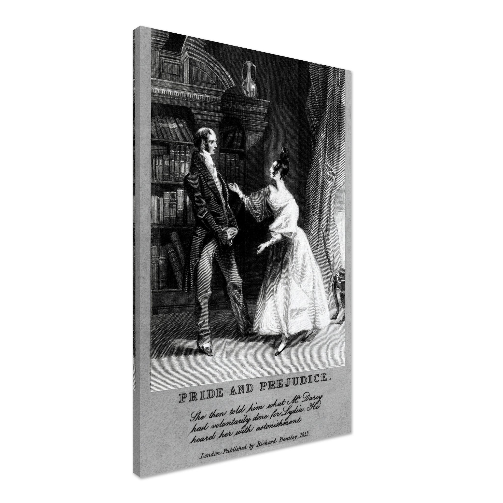 Vintage Pride And Prejudice Canvas From 1833 - Pride And Prejudice Canvas Print - WallArtPrints4U