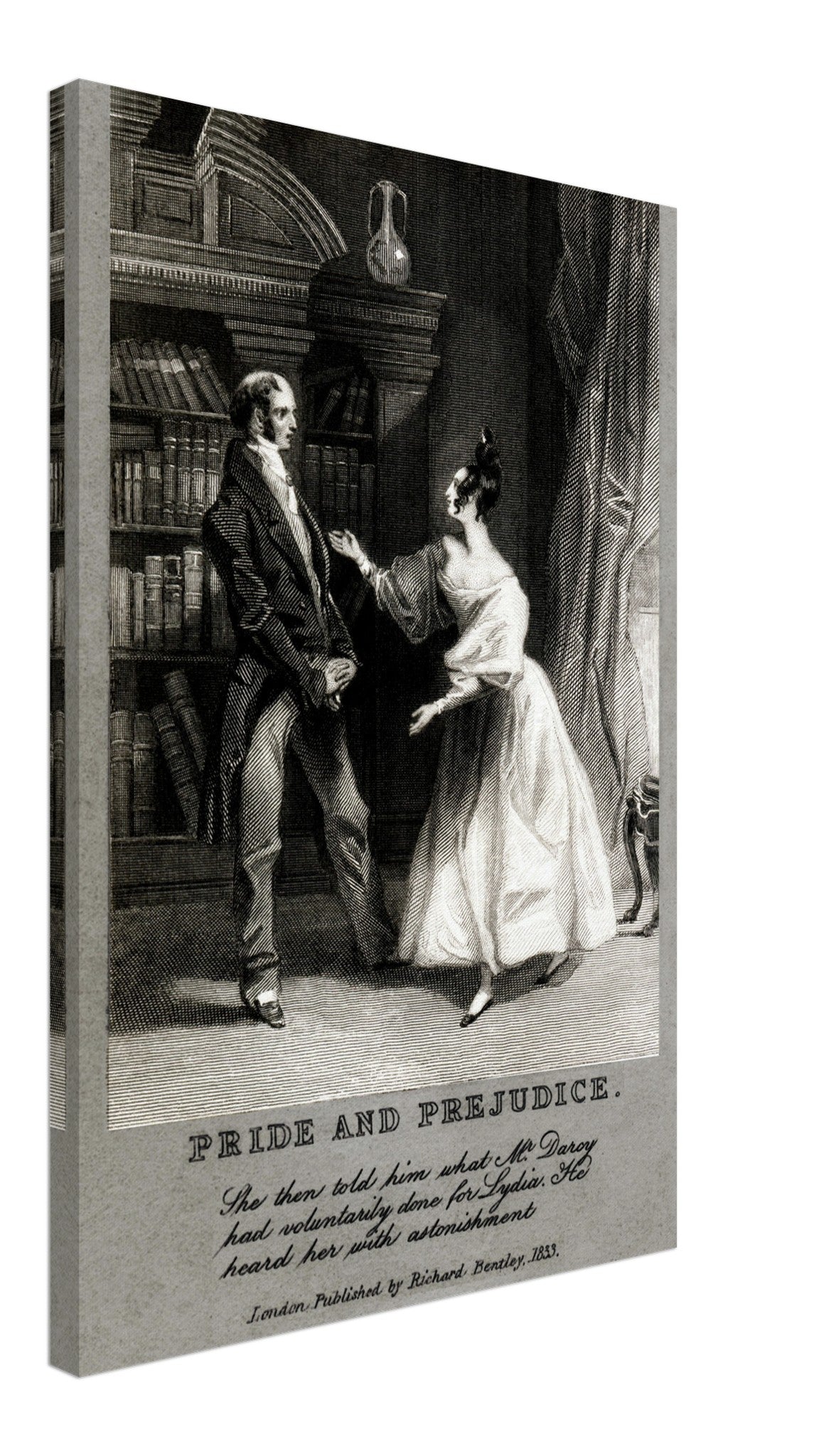 Vintage Pride And Prejudice Canvas From 1833 - Pride And Prejudice Canvas Print - WallArtPrints4U