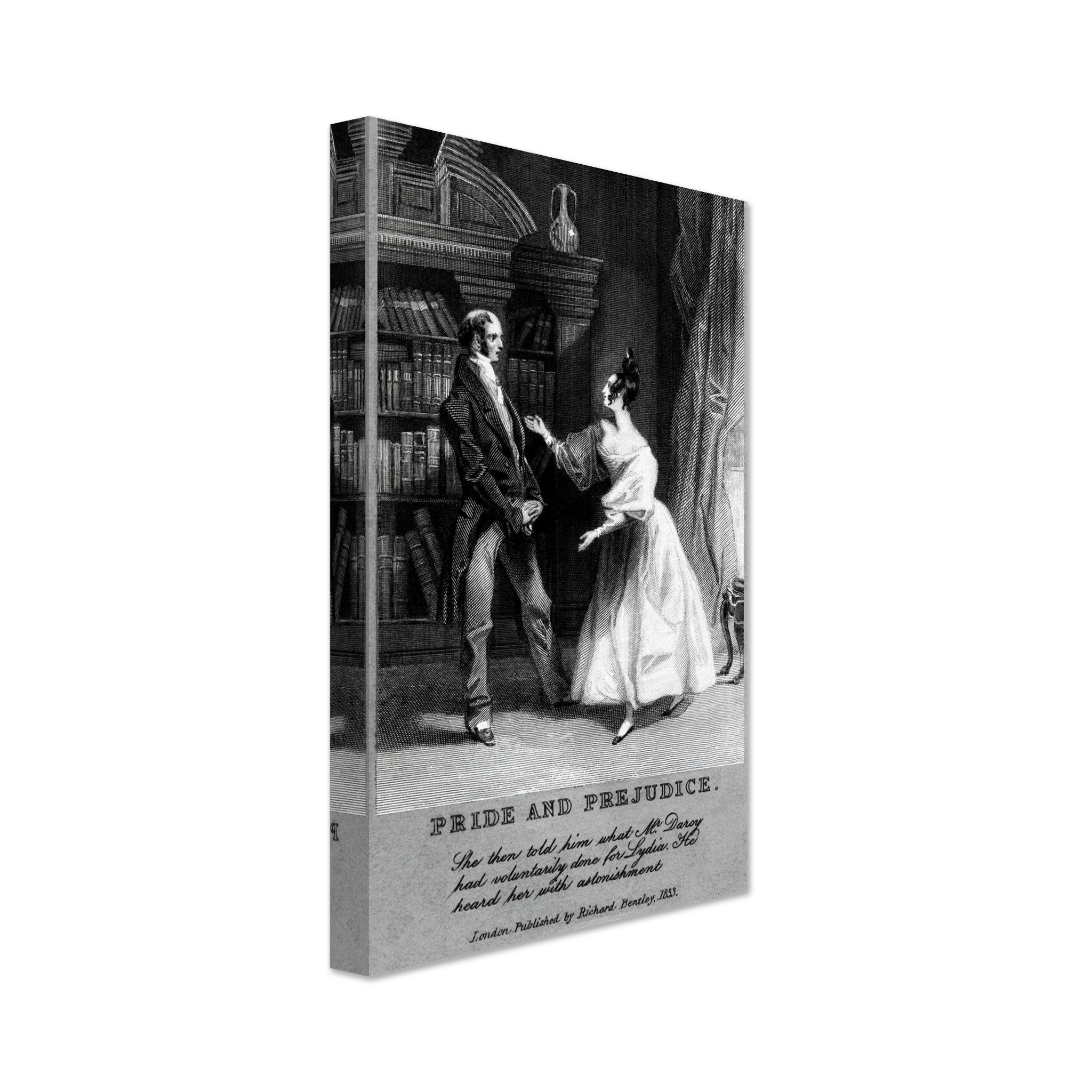 Vintage Pride And Prejudice Canvas From 1833 - Pride And Prejudice Canvas Print - WallArtPrints4U