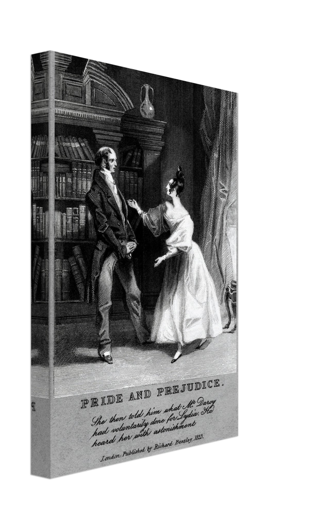 Vintage Pride And Prejudice Canvas From 1833 - Pride And Prejudice Canvas Print - WallArtPrints4U