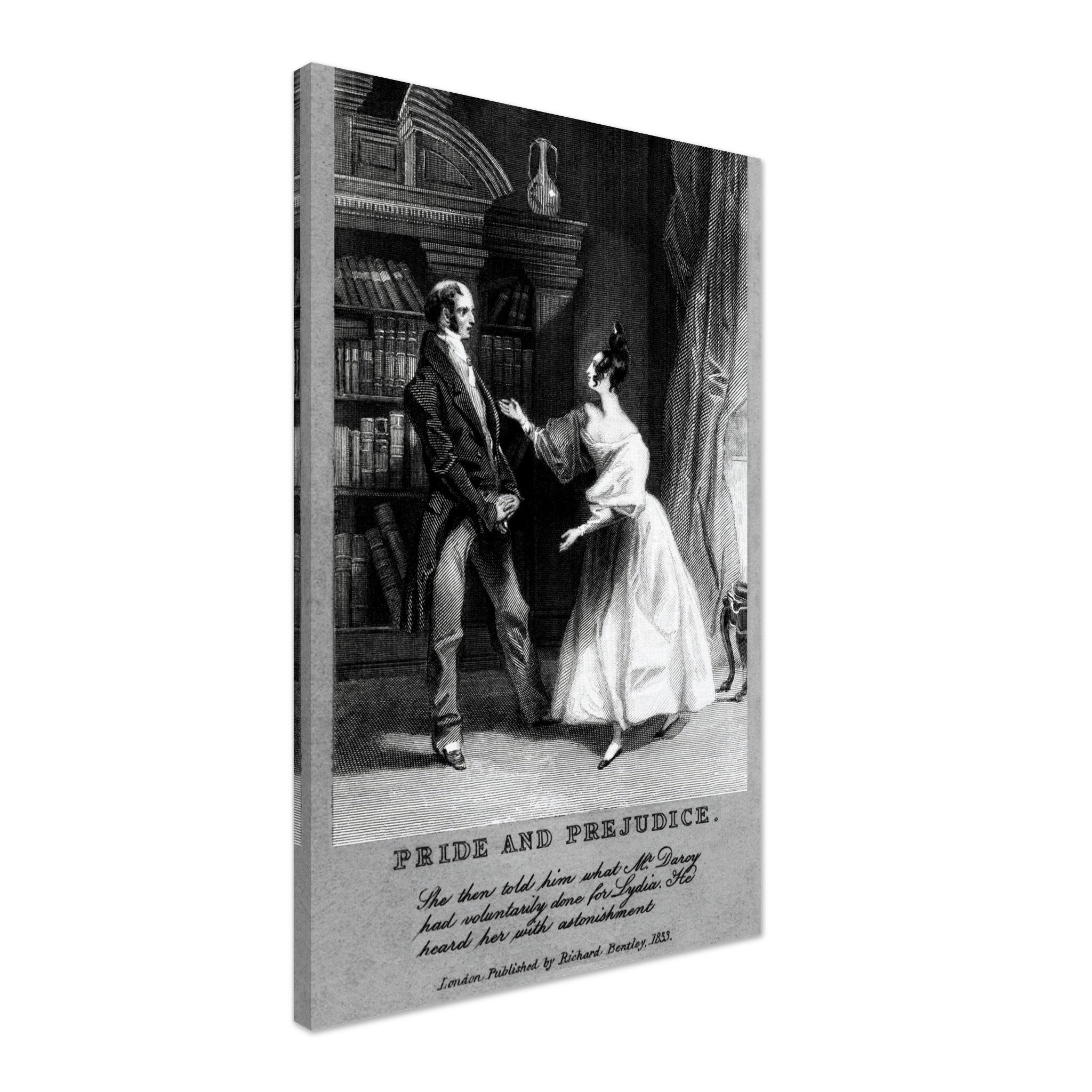 Vintage Pride And Prejudice Canvas From 1833 - Pride And Prejudice Canvas Print - WallArtPrints4U