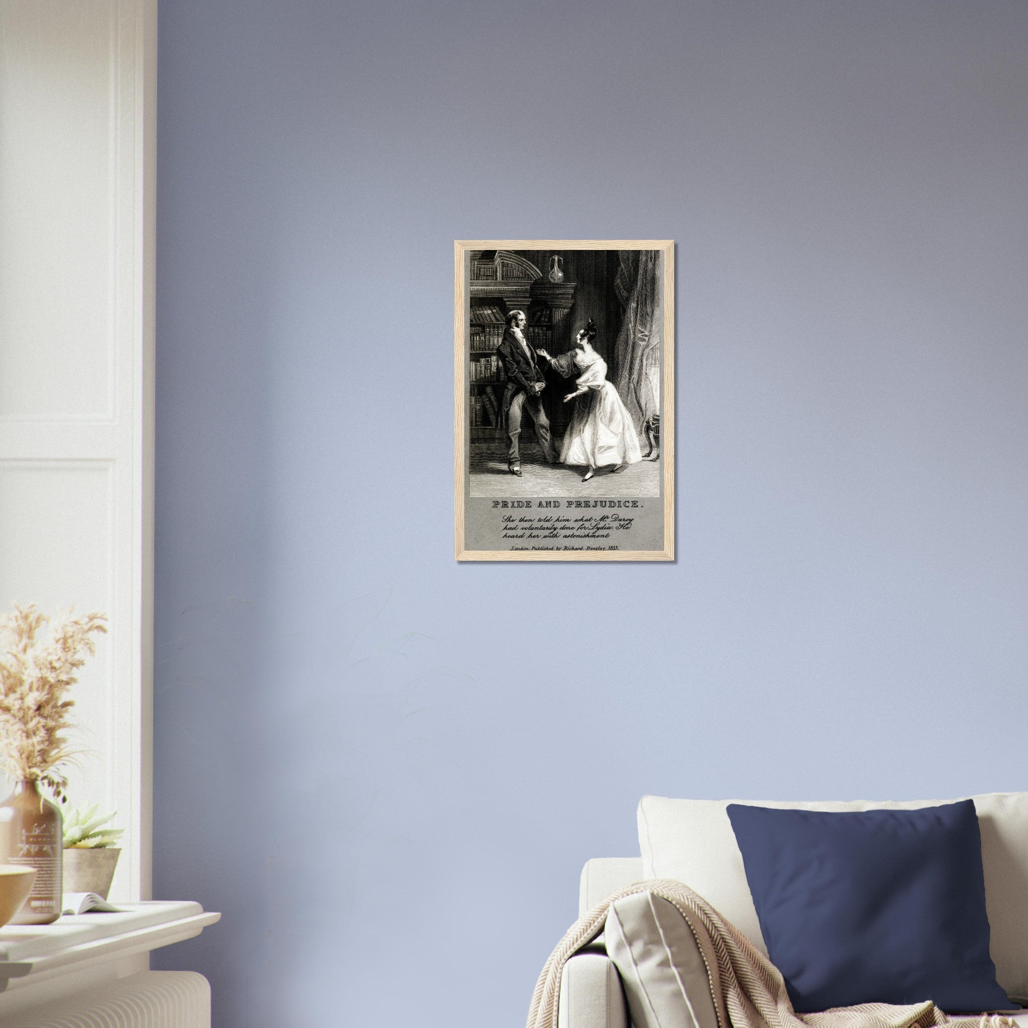 Vintage Pride And Prejudice Framed From 1833 - Pride And Prejudice Framed Print - WallArtPrints4U