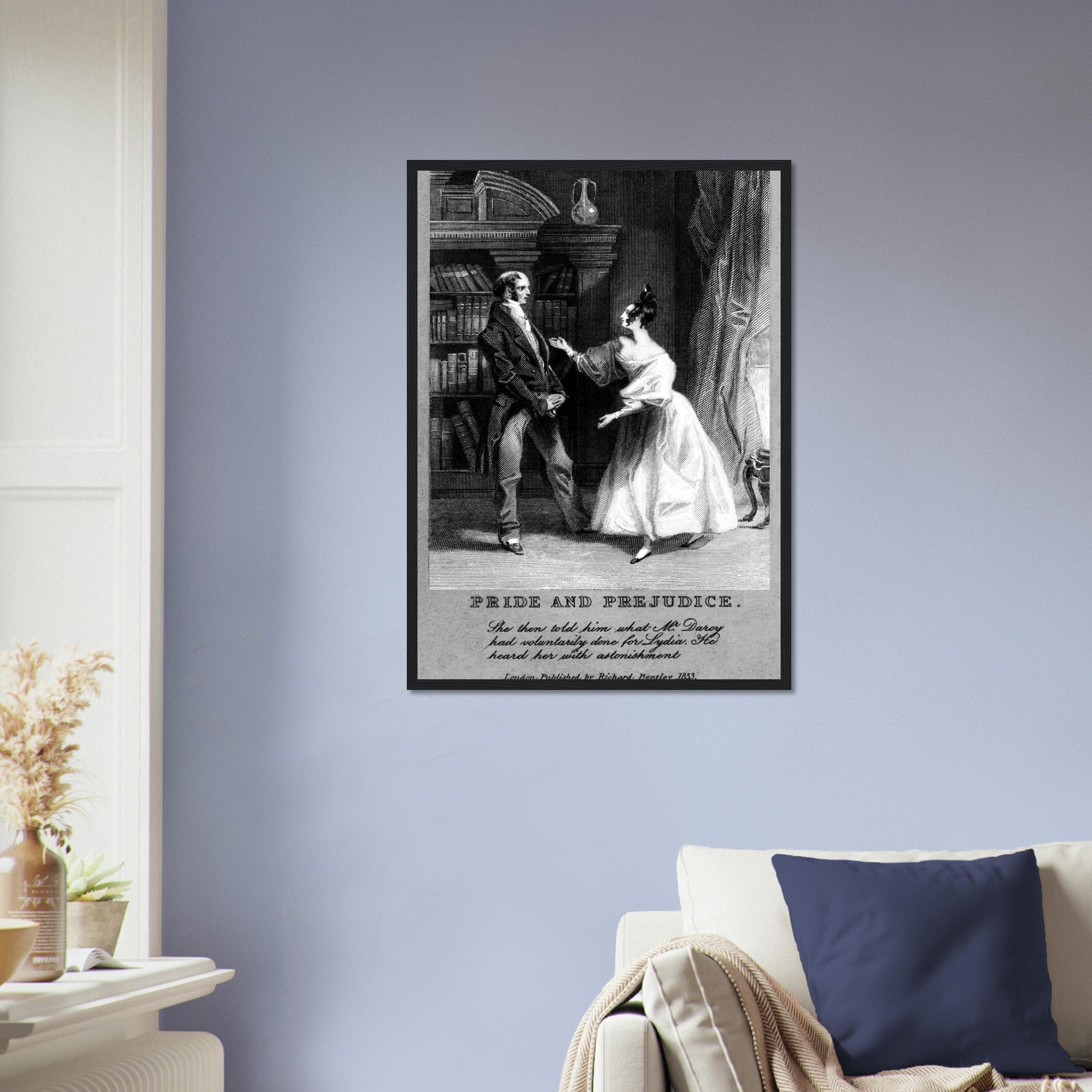 Vintage Pride And Prejudice Framed From 1833 - Pride And Prejudice Framed Print - WallArtPrints4U