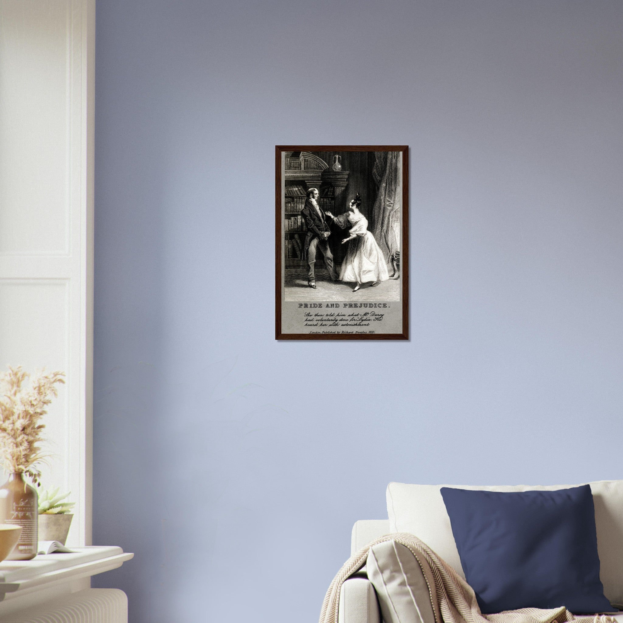 Vintage Pride And Prejudice Framed From 1833 - Pride And Prejudice Framed Print - WallArtPrints4U