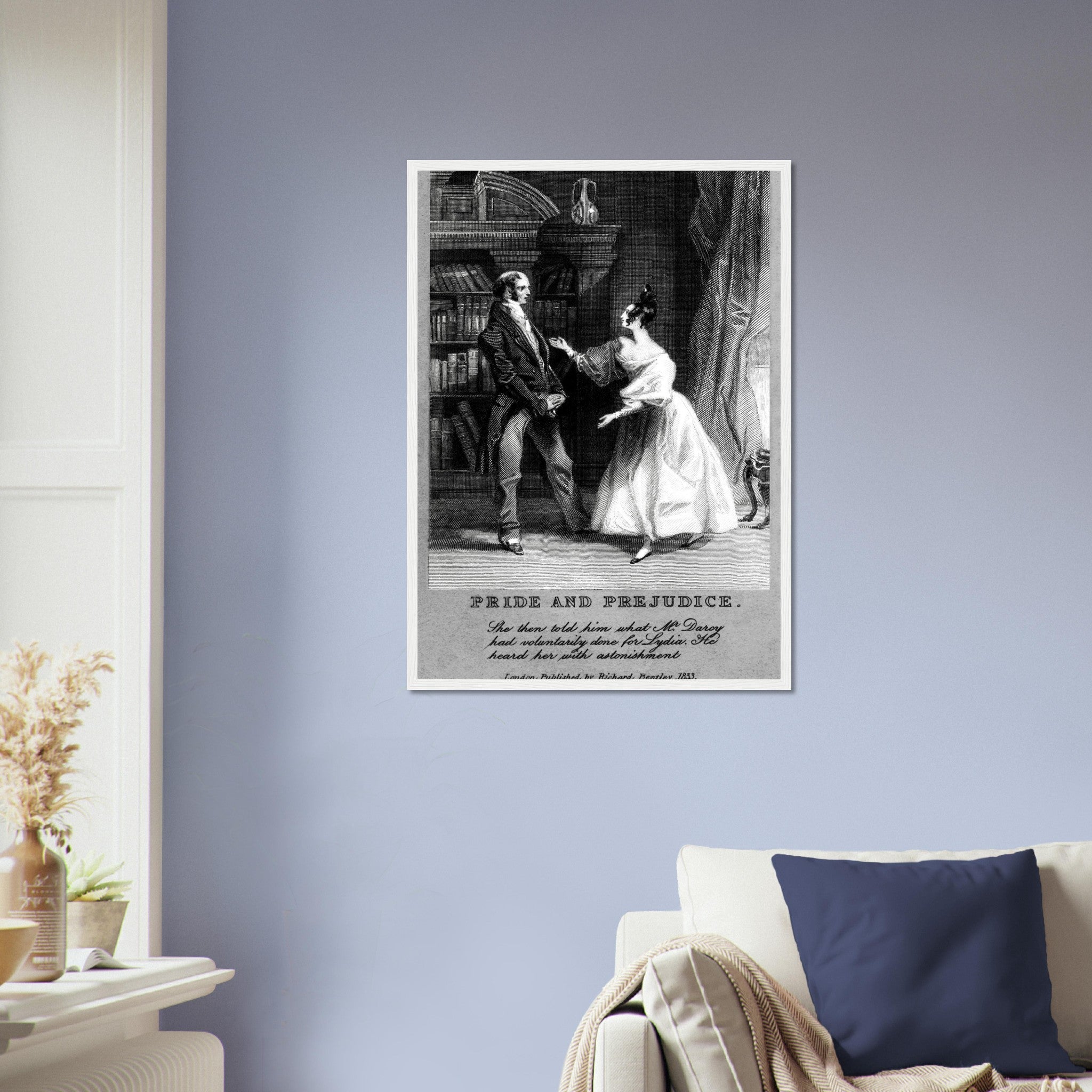 Vintage Pride And Prejudice Framed From 1833 - Pride And Prejudice Framed Print - WallArtPrints4U