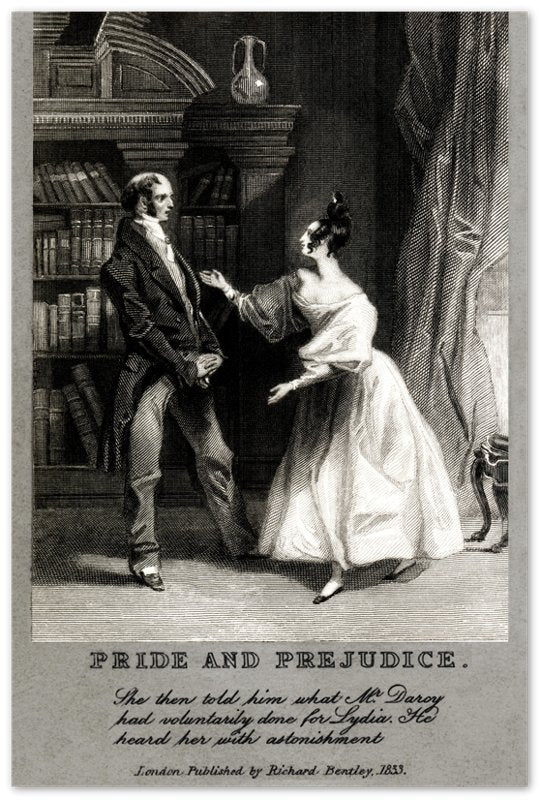Vintage Pride And Prejudice Poster From 1833 - Pride And Prejudice Print - WallArtPrints4U